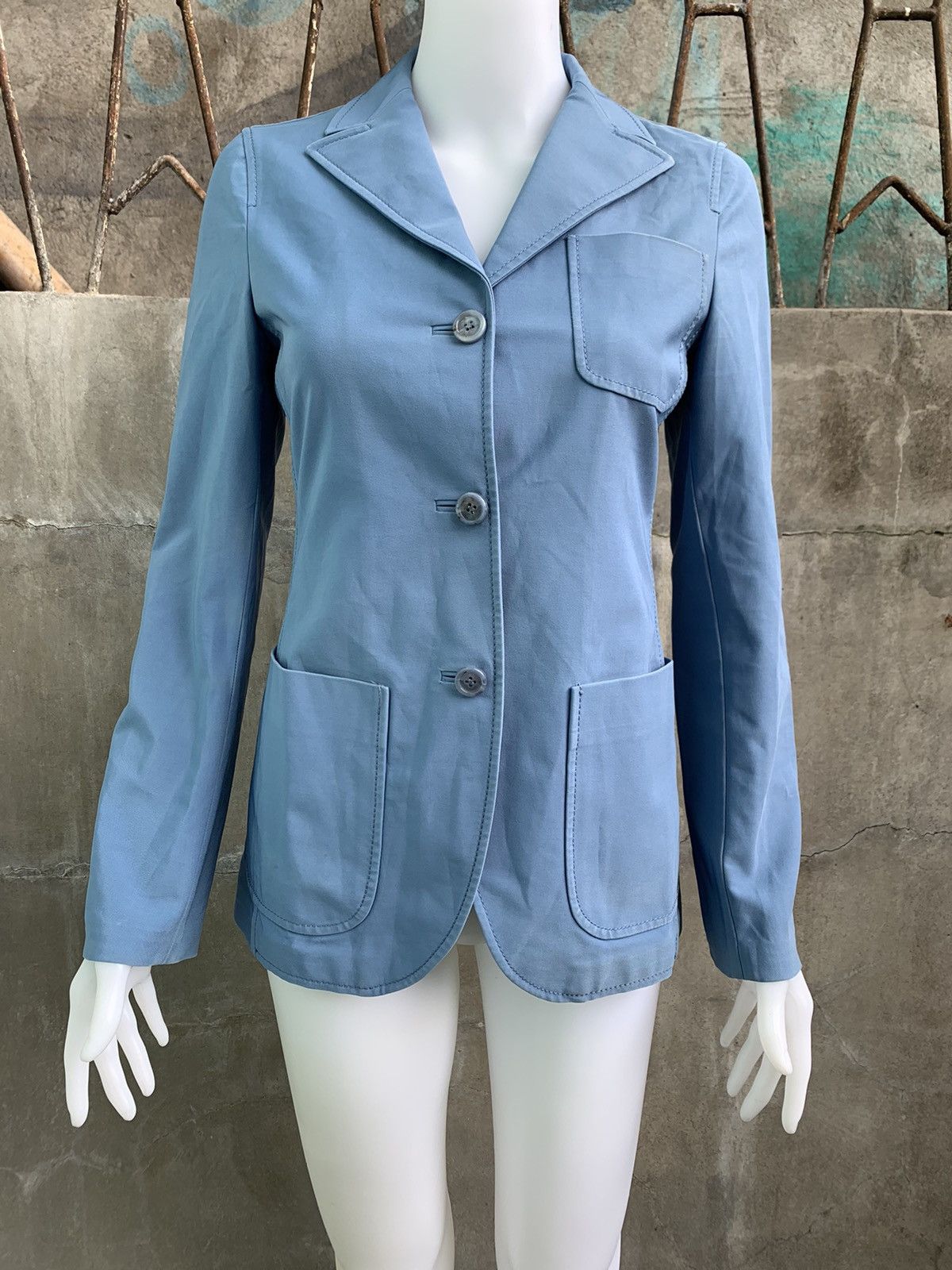 Prada Nylon Single Breasted Blazer Size M / US 6-8 / IT 42-44 - 1 Thumbnail
