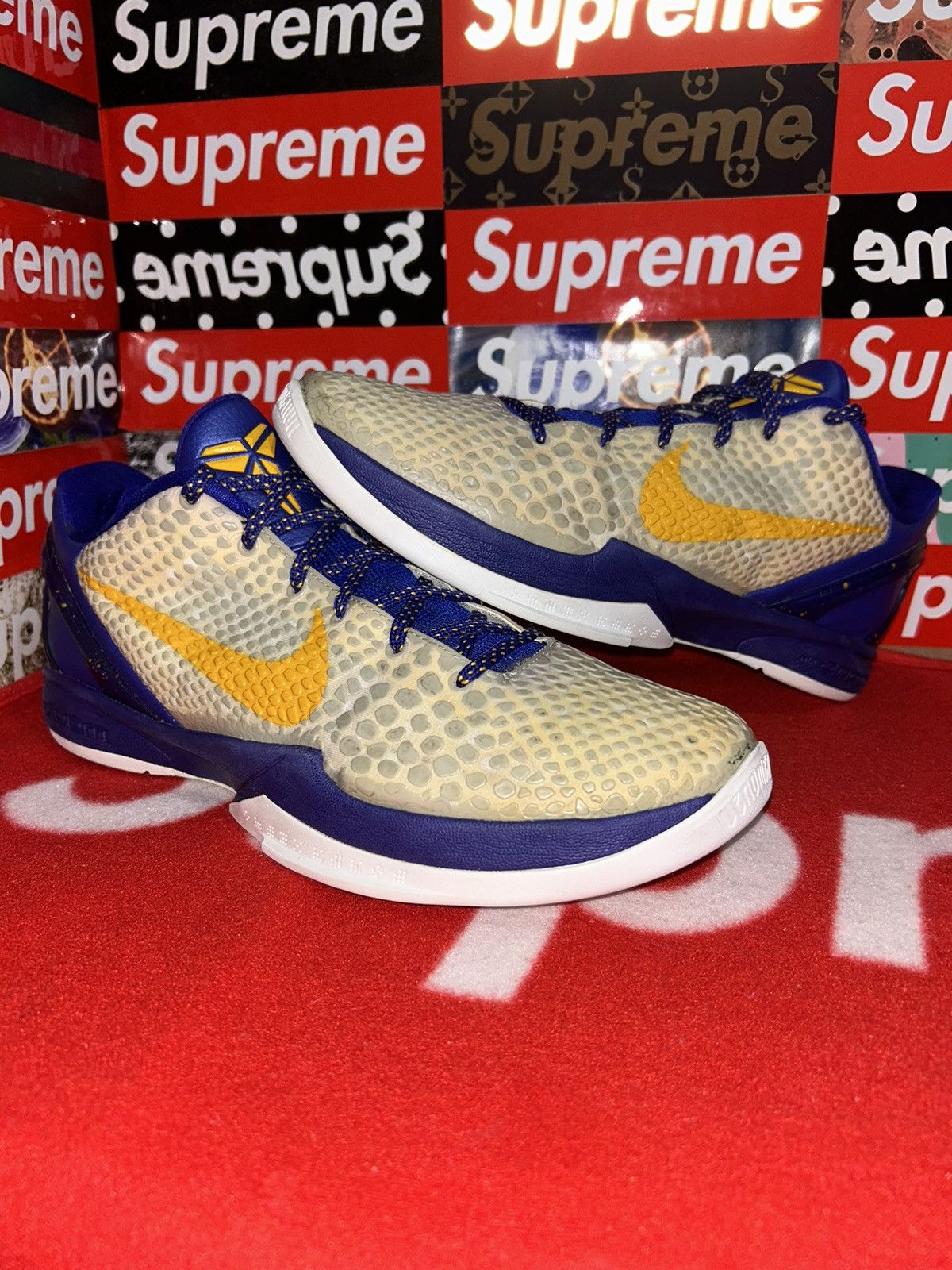 image of Nike Zoom Kobe 6 ‘Lakers Home’ 429659-104 Size 12.5 Shoes in White, Men's