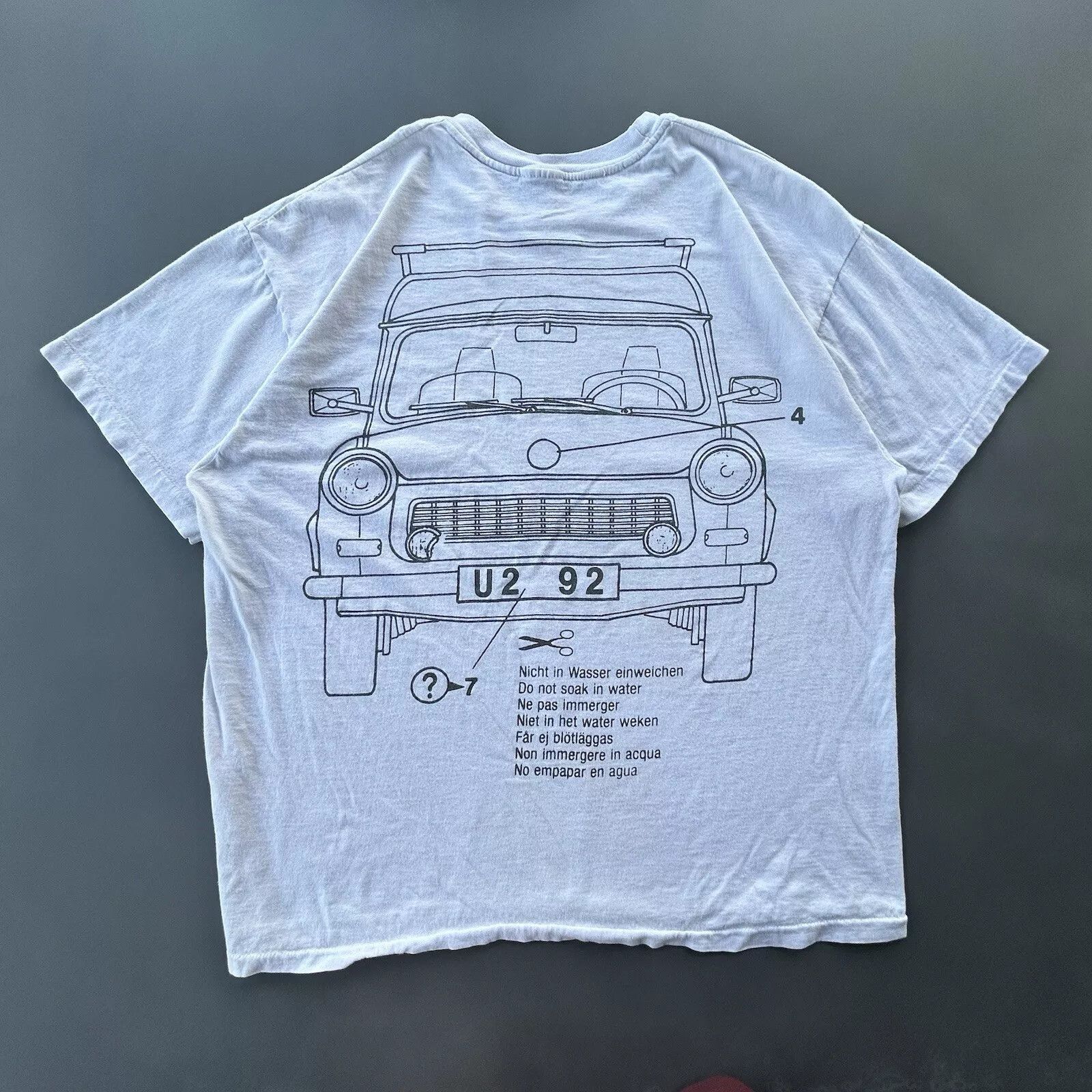 Hanes Vintage U2 Local Stage Crew T-Shirt Off Road Truck Size US XL / EU 56 / 4 - 2 Thumbnail