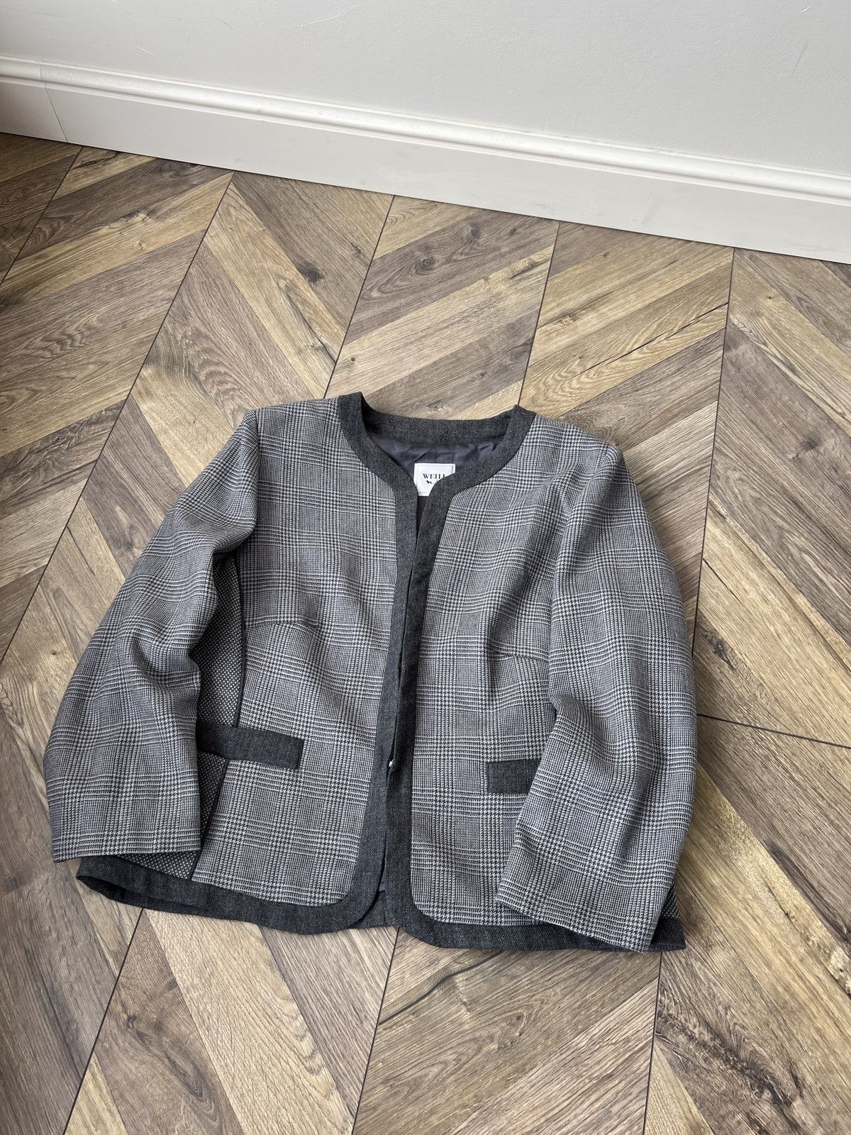 Other Vintage Weill Paris Women’s Checkered Wool Blend Jacket Size M / US 6-8 / IT 42-44 - 2 Thumbnail