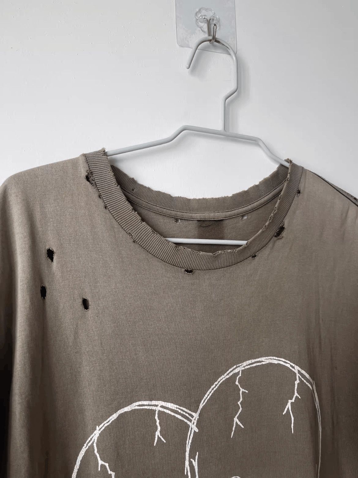 Number (N)ine Sz 3 Number Nine 05SS Distressed Crying Heart Tee-2508 Size US L / EU 52-54 / 3 - 3 Thumbnail