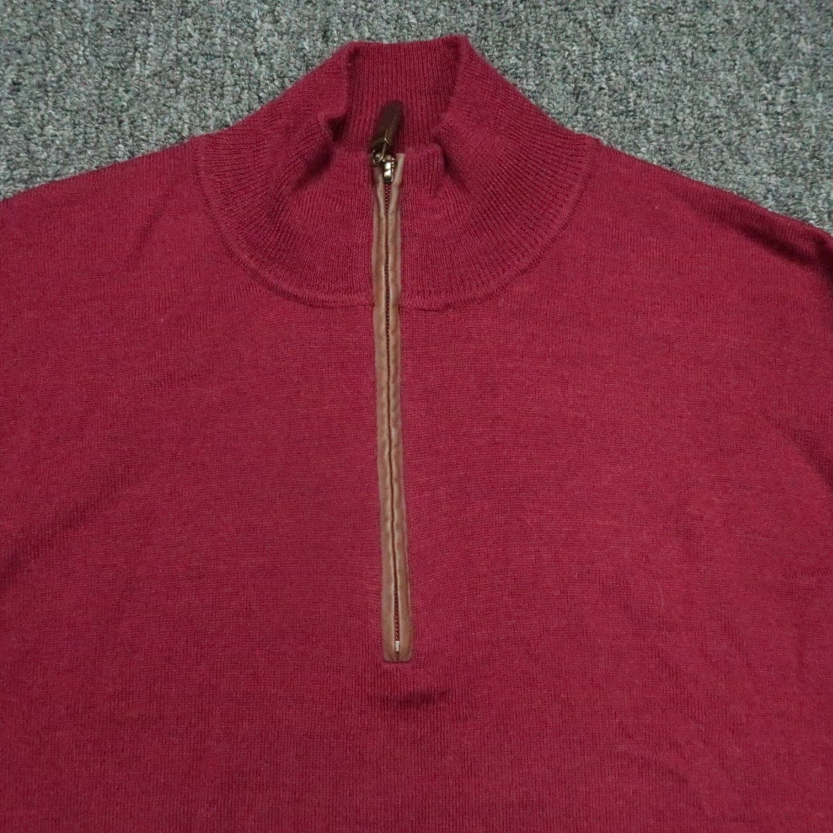 Orvis Orvis Sweater Mens Medium Red Merino Wool Pullover 1/4 Zip Size US M / EU 48-50 / 2 - 2 Thumbnail