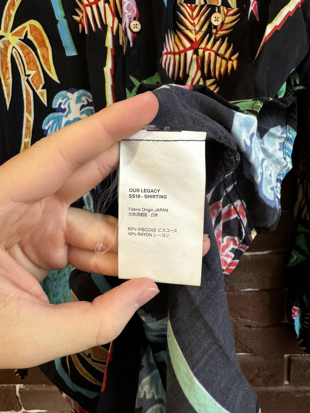 Our Legacy Rare Our Legacy Palm Trees Pattern 44 Rayon Button Up Shirt Size US S / EU 44-46 / 1 - 8 Thumbnail