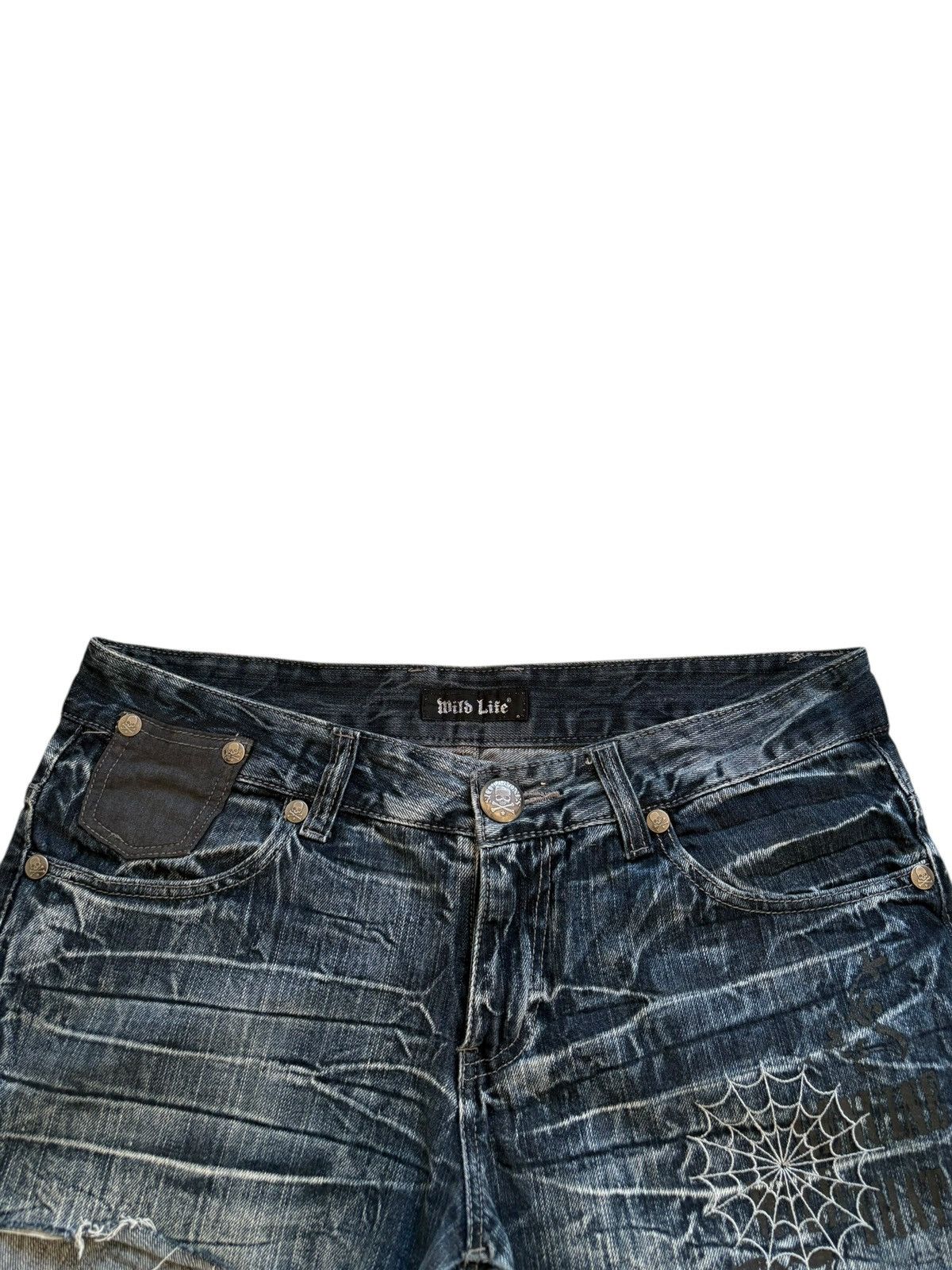 14th Addiction × Japanese Brand Vintage Japanese Brand Mud Wash Punk Style Shorts Jeans Size 36" / US 14 / IT 50 - 4 Thumbnail