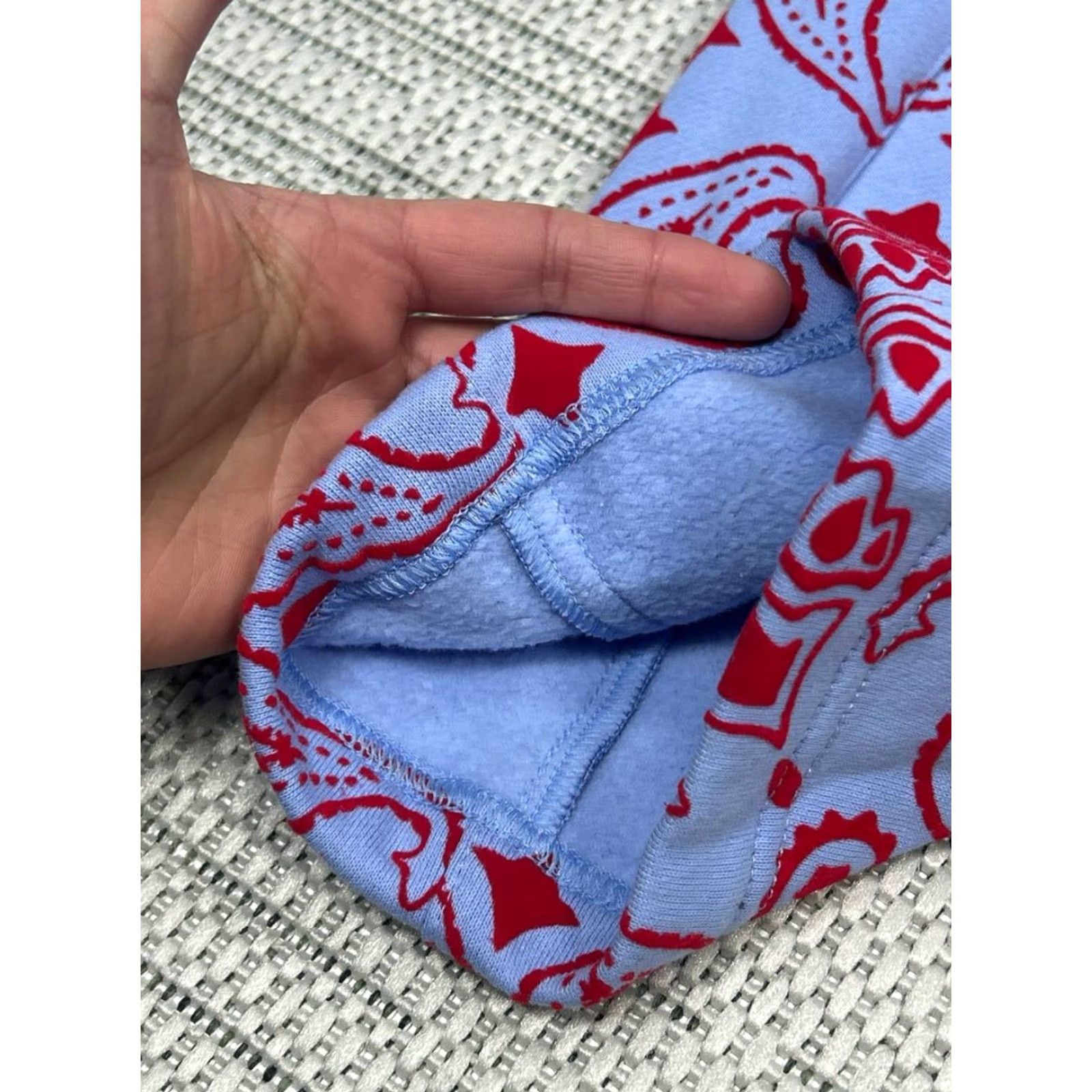 Reebok Reebok RCPM Sweatpants Men Small Blue Paisley Casual Drawstring Size US 29 - 3 Thumbnail