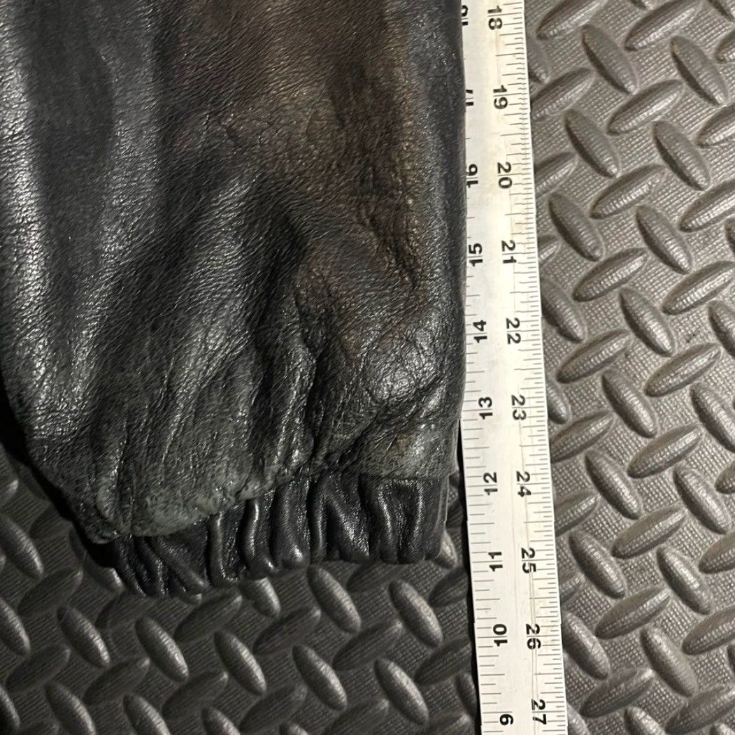 Vintage VINTAGE Wilson's Leather Black Quilted Anorak Utility Cargo Jacket Coat Hooded Mens L Size US L / EU 52-54 / 3 - 8 Thumbnail