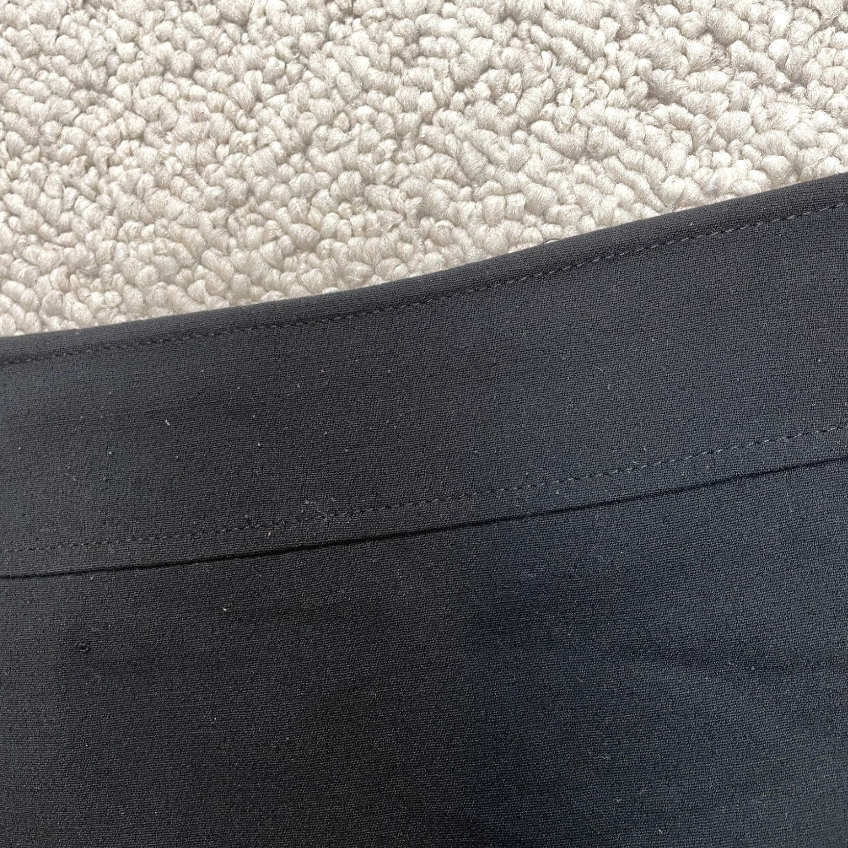 Vintage Tahari Skirt Womens 12 Petite Black Knee Length Solid Zip A-Line Size 34" / US 12 / IT 48 - 5 Thumbnail