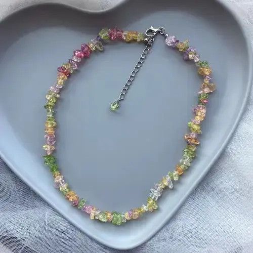 Jewelry Bohemian Natural Stone Bead Choker Vintage Necklace Size ONE SIZE - 1 Thumbnail