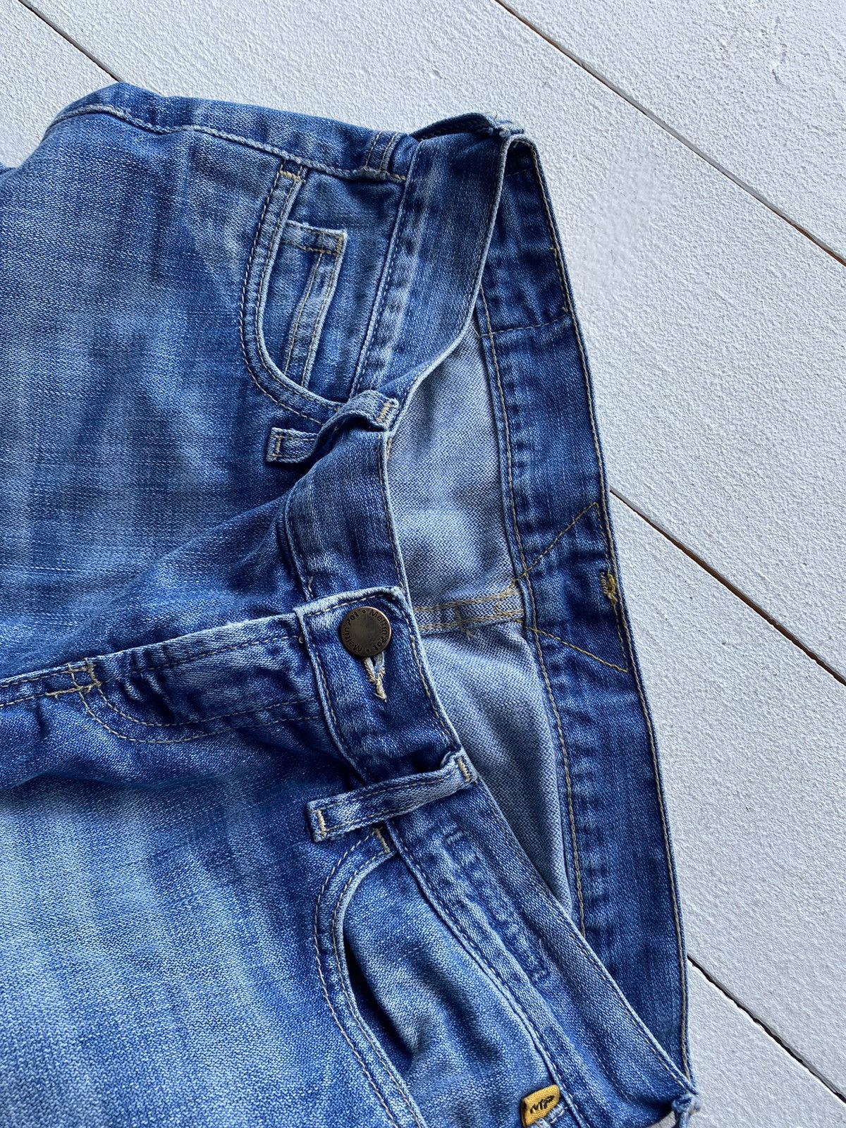 Other × Vintage Meltin Pot Flare Bell Bottom Womens 25 Denim Jeans Ripped Size 25" / US 0 / IT 36 - 9 Thumbnail
