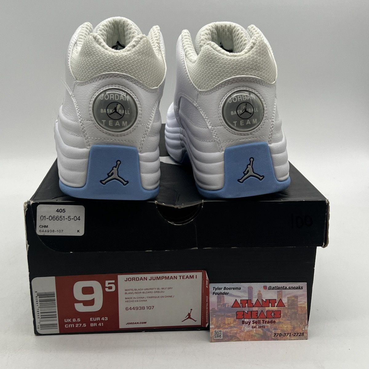 Jordan Brand Jordan jumpman white university blue Size US 9.5 / EU 42-43 - 3 Thumbnail