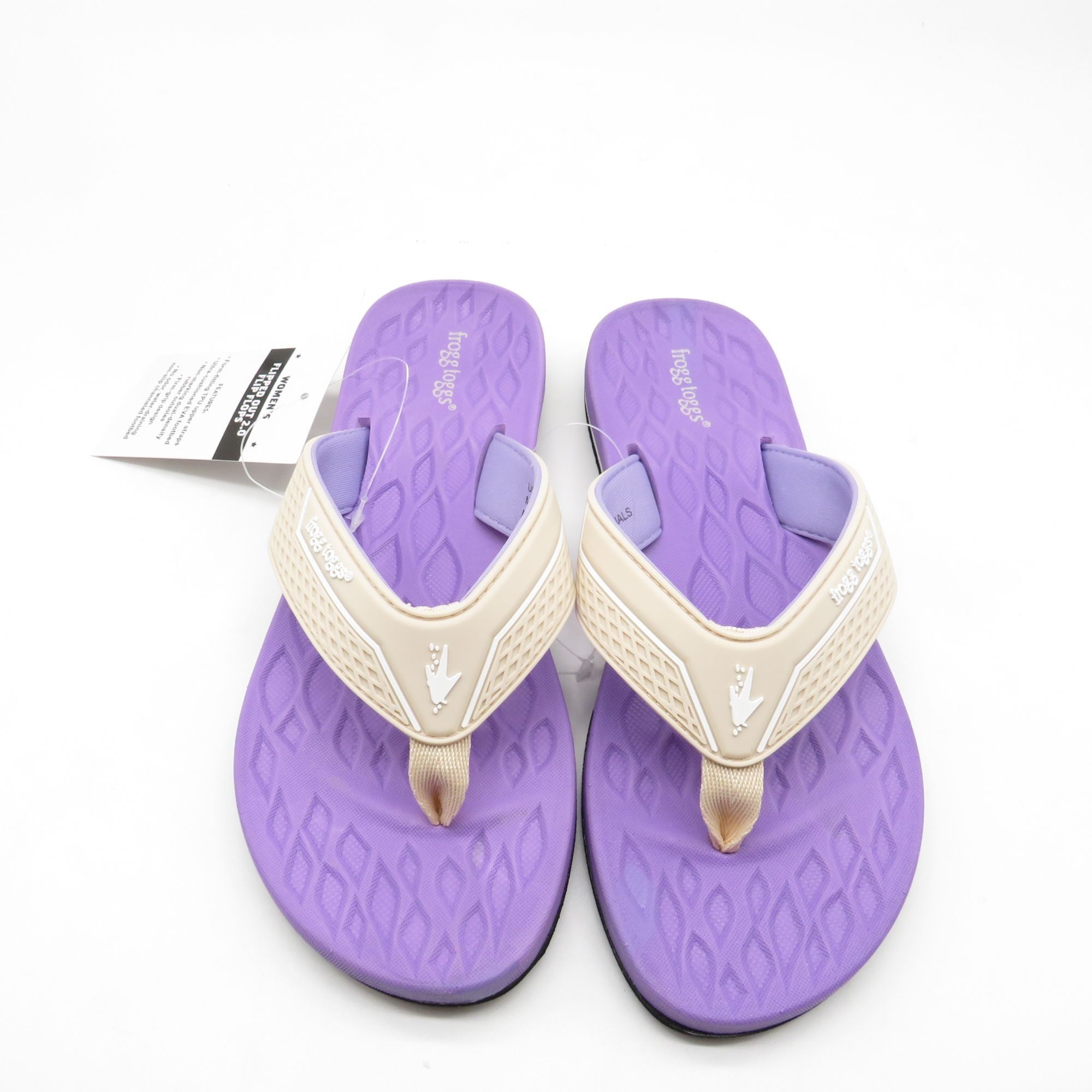 Other Frogg Toggs Womens Purple Beige Flip-Flops Size 5 With Textu Size US 5 / IT 35 - 2 Thumbnail