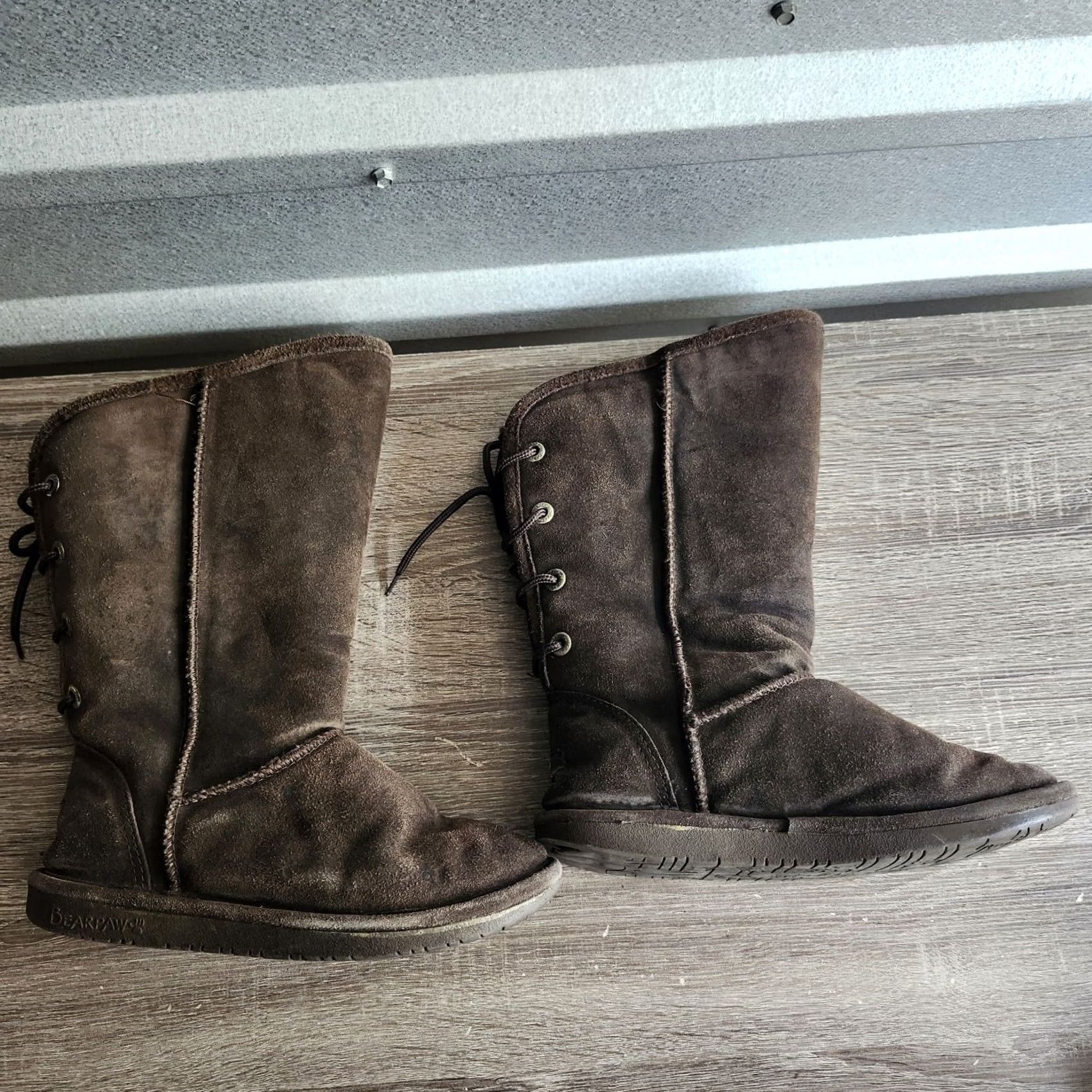 Vintage VINTAGE Bear Paw Women's Bootie - Boots - Dark Brown Suede - Size 6 - 90s - Lace Up - Winter Fall Spring - Brown - Women Size US 6 / IT 36 - 3 Thumbnail