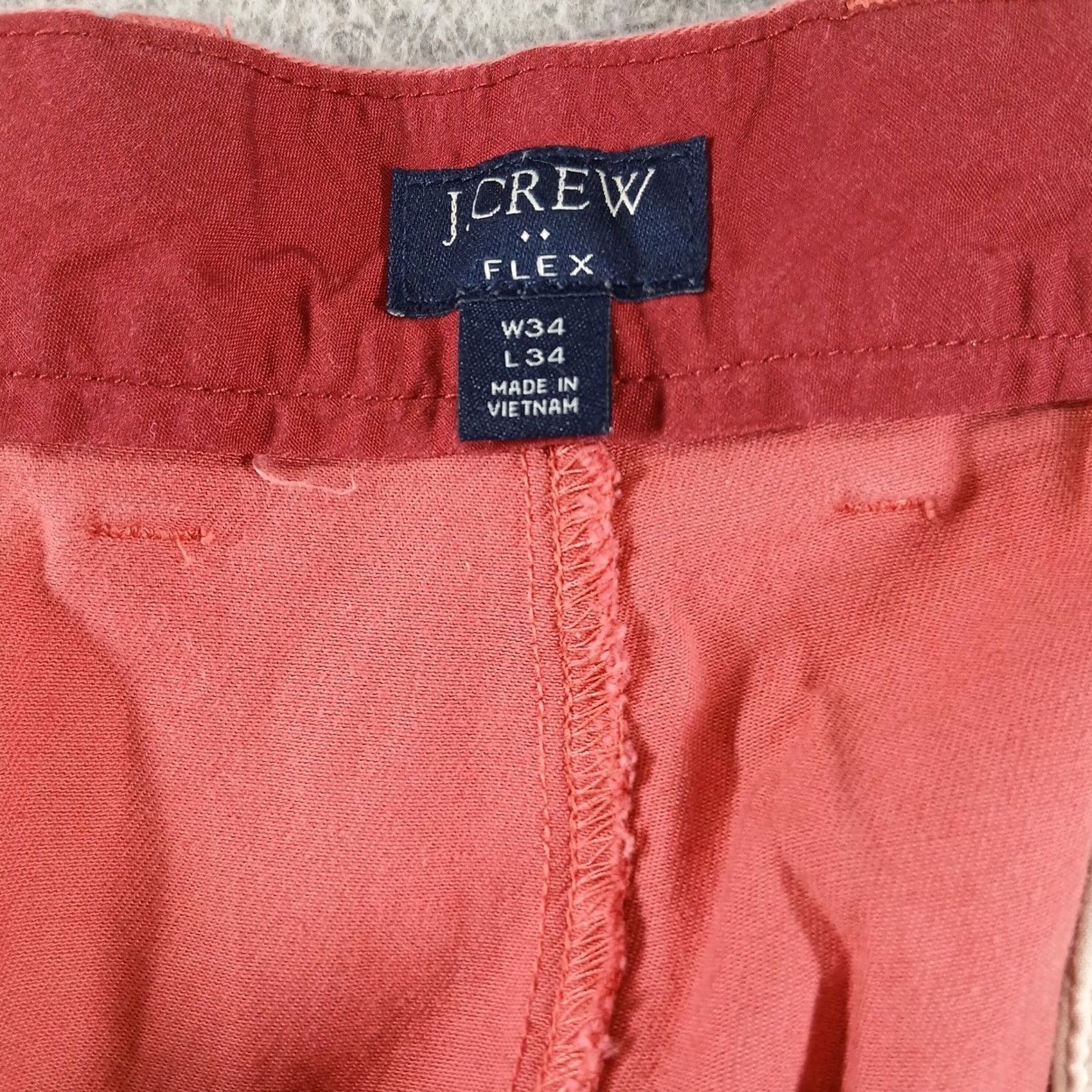 J.Crew J.Crew Mens Pants Flex Straight Chino Pink 34x34 Casual Business Slim Fit Size US 34 / EU 50 - 4 Thumbnail