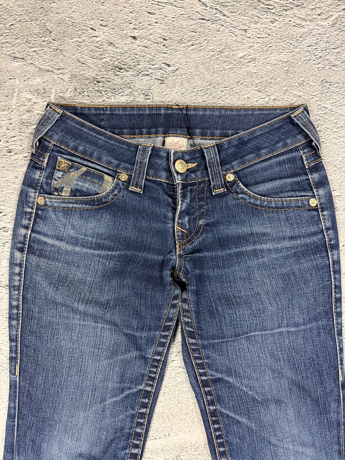 True Religion True Religion jeans Flared bootcut navy silver blue painted Size 27" / US 4 / IT 40 - 7 Thumbnail