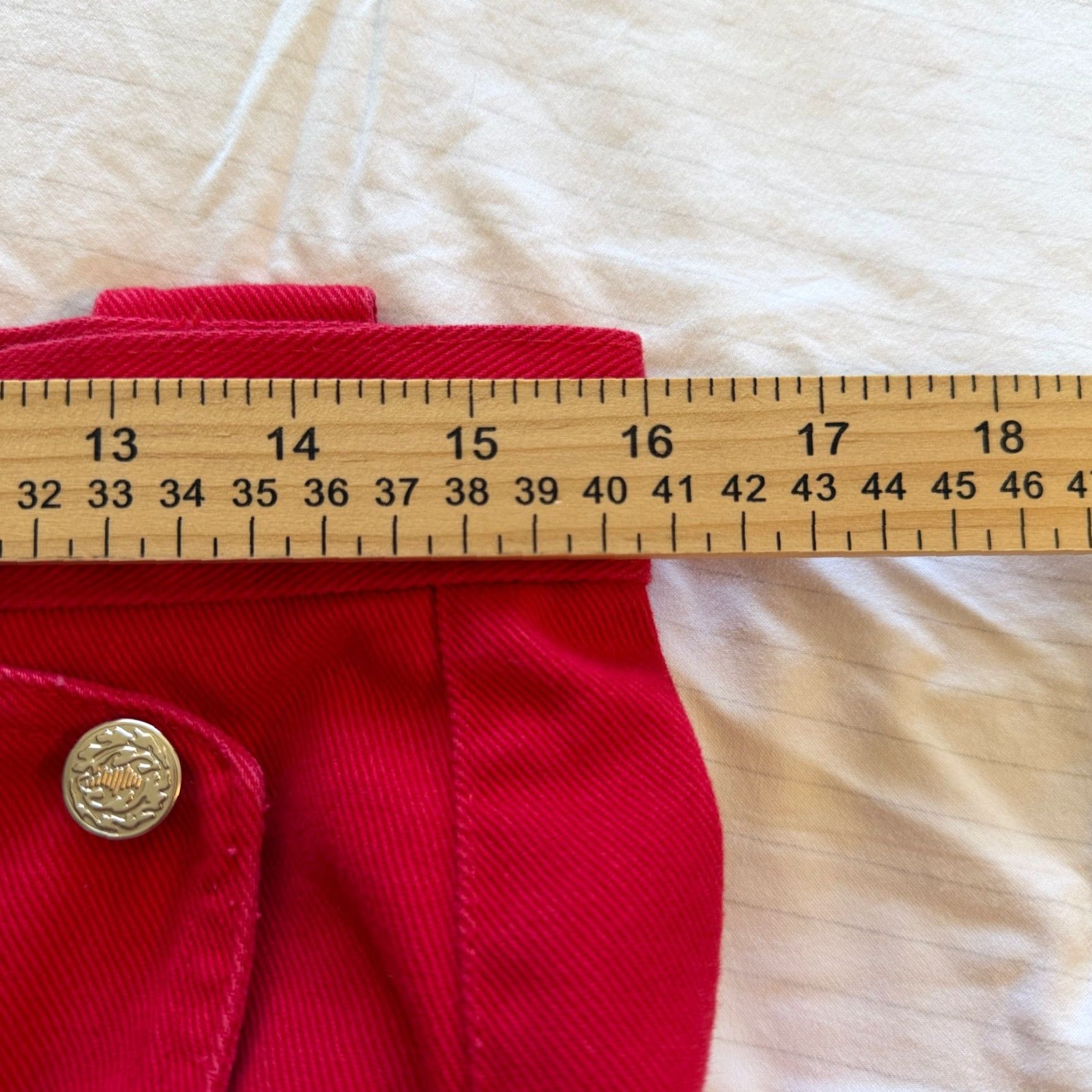 Vintage VINTAGE Roughrider by Circle T Jeans Women’s 32 Red High Waist Western Bare Back Straight Jeans Mens? Size 24" / US 00 / IT 34 - 4 Thumbnail