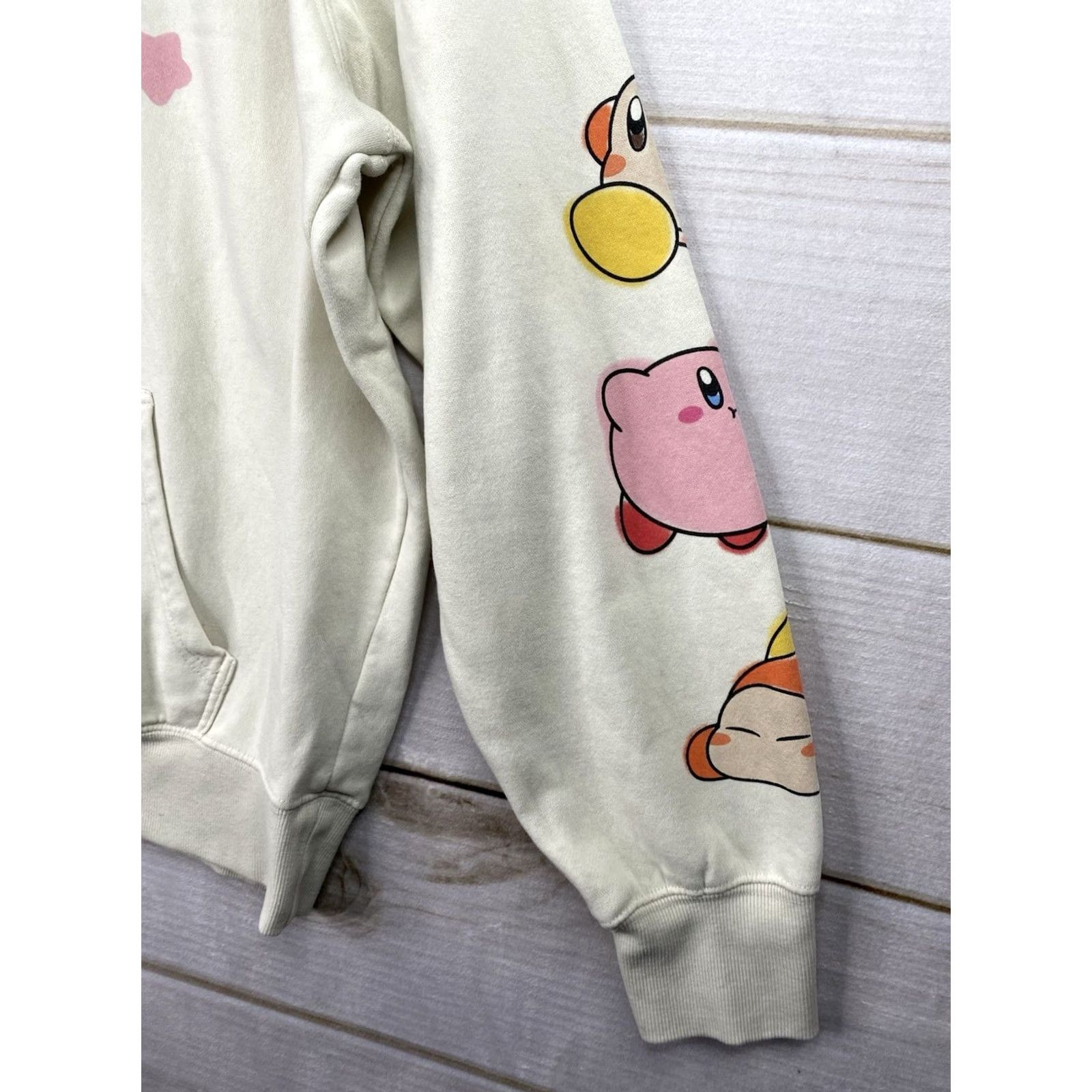 Nintendo Nintendo Hoodie Mens L Beige Fleece Pullover Sweatshirt Pocket 90s Graphic Print 90s Mens Clothing Size US L / EU 52-54 / 3 - 2 Thumbnail