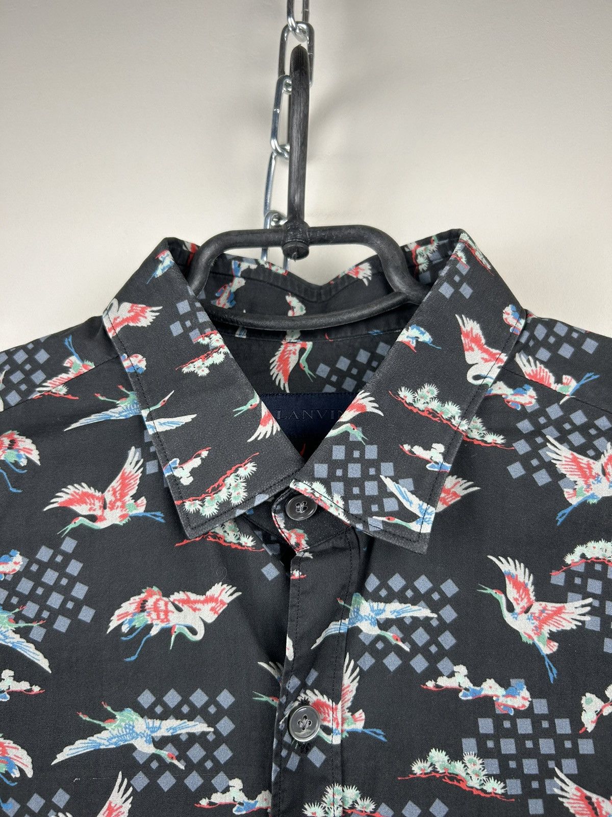 Lanvin Lanvin Evolutive Cranes Print Shirt Size US M / EU 48-50 / 2 - 2 Thumbnail
