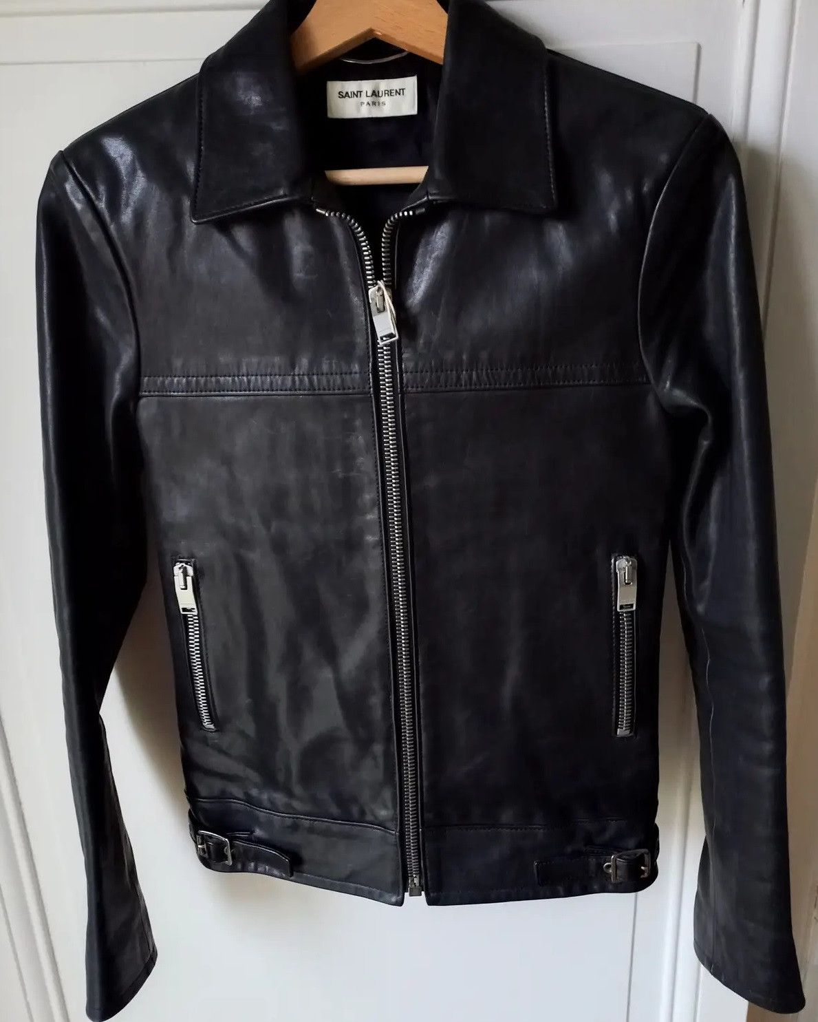 Hedi Slimane × Saint Laurent Paris RARE SS13 Cafe Racer Lambskin