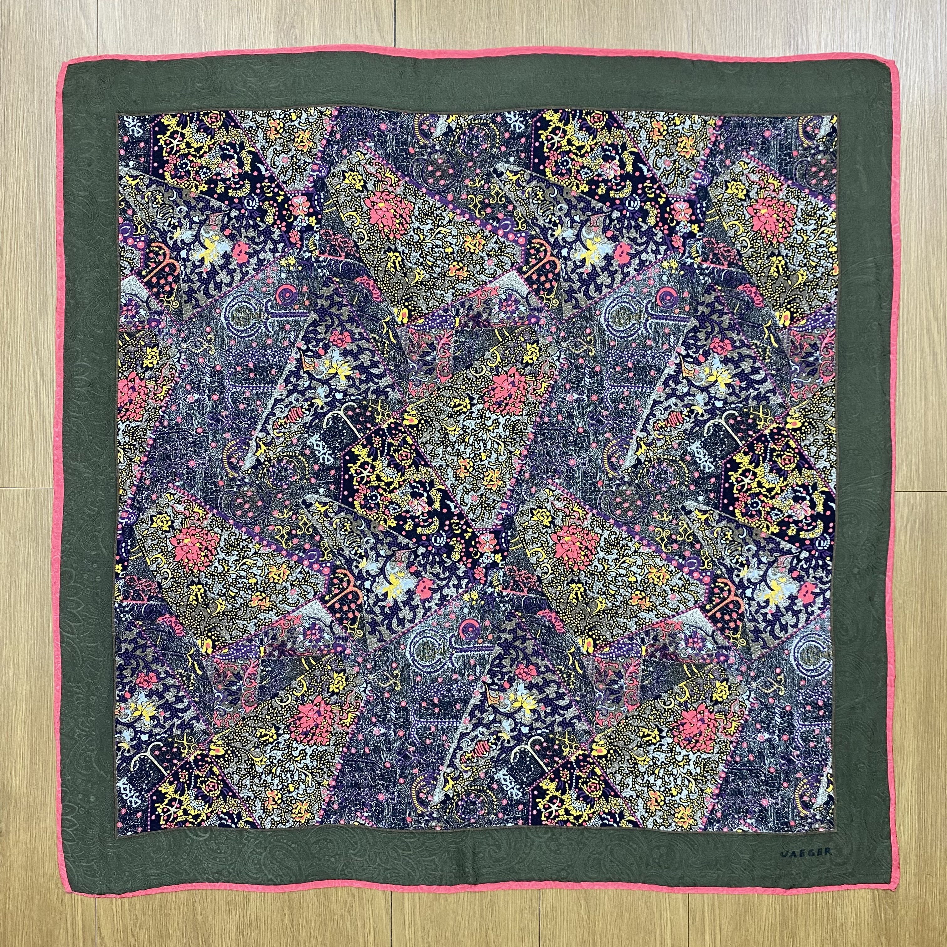 Jaeger × Vintage Vintage 90s Jaeger Silk Scarf Size ONE SIZE - 1 Thumbnail