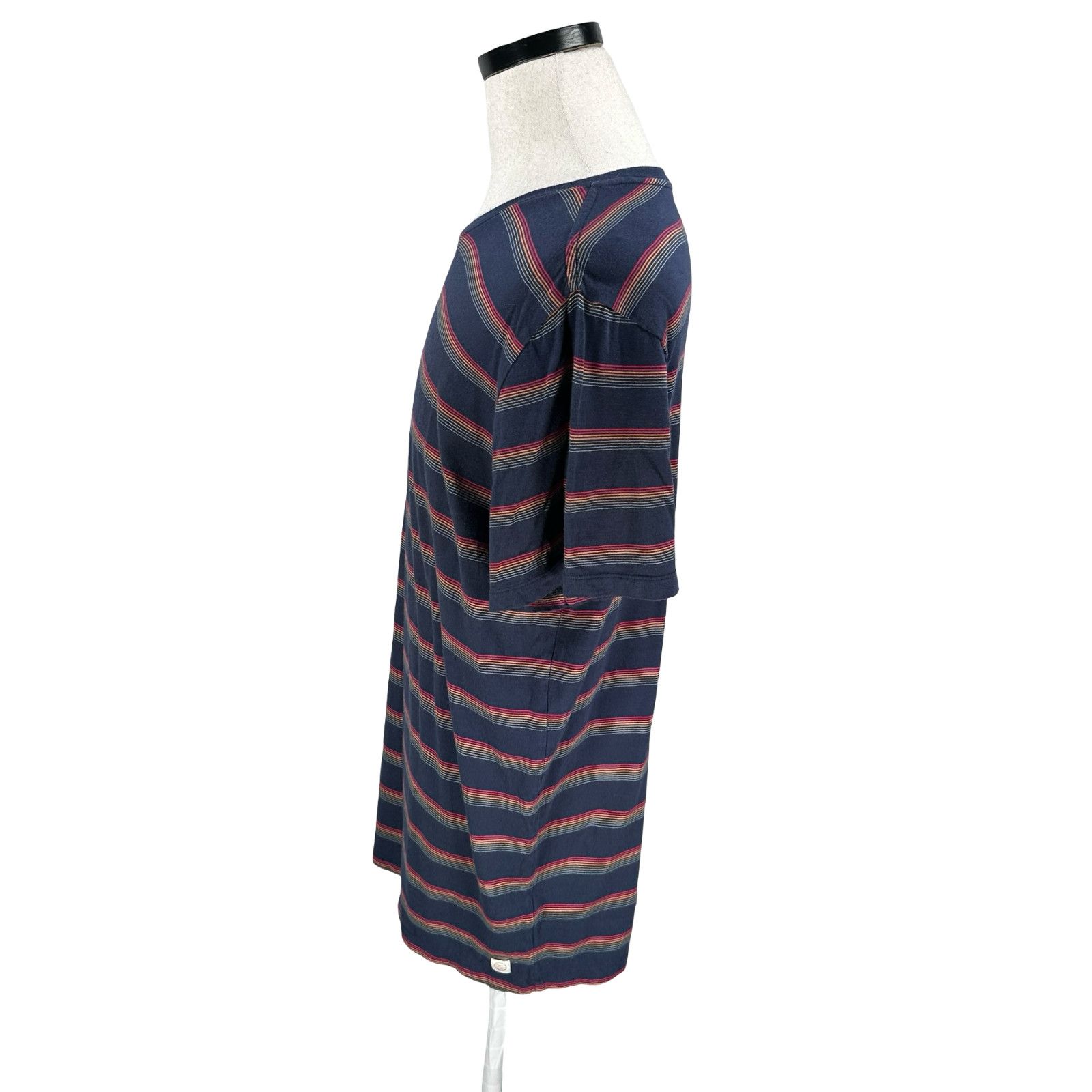 Marine Layer Marine Layer T-Shirt Men L Blue Red Striped Cotton Crew Neck Size US L / EU 52-54 / 3 - 4 Thumbnail