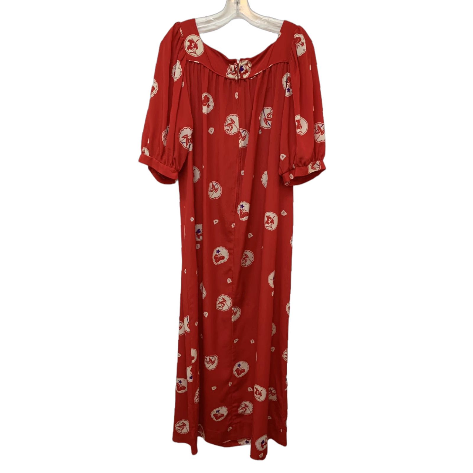 Vintage Malama Red Vintage Puff Sleeve Midi Shift Dress Shirt Womens M Size M / US 6-8 / IT 42-44 - 1 Thumbnail