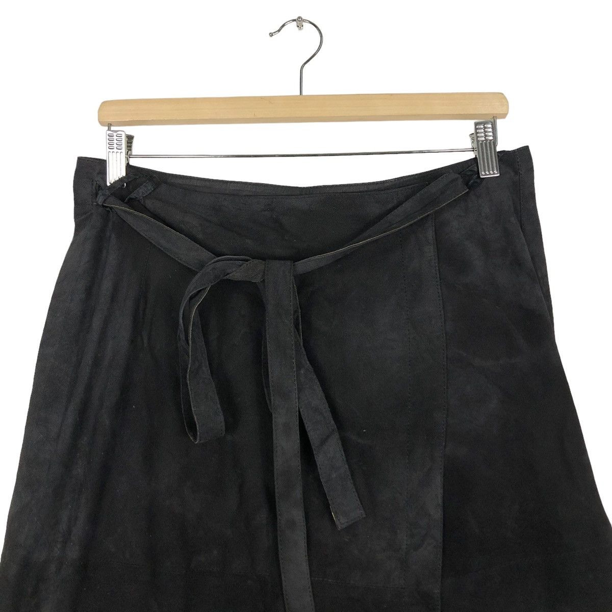 Burberry 🔥Rare Genuine Leather Long Skirt Burberry London Size 25" / US 0 / IT 36 - 8 Thumbnail