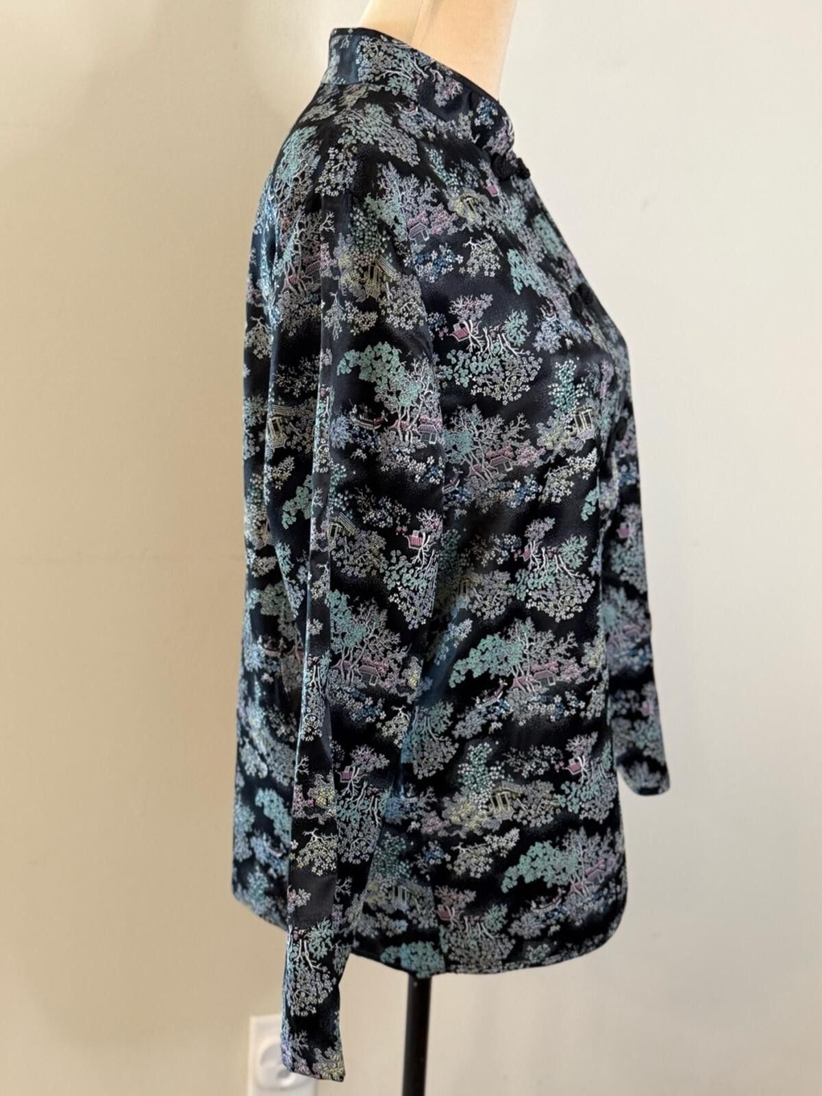 Industry of All Nations Notations kimono jacket floral Asian inspired colorful SZ LG Size L / US 10 / IT 46 - 2 Thumbnail