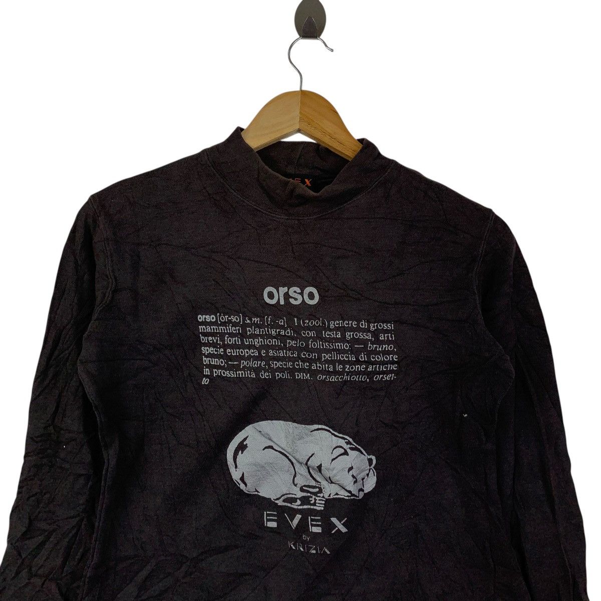 Krizia Uomo EVEX by Krizia Vintage “Orso” Bear Graphic Mock Neck Size US M / EU 48-50 / 2 - 2 Thumbnail