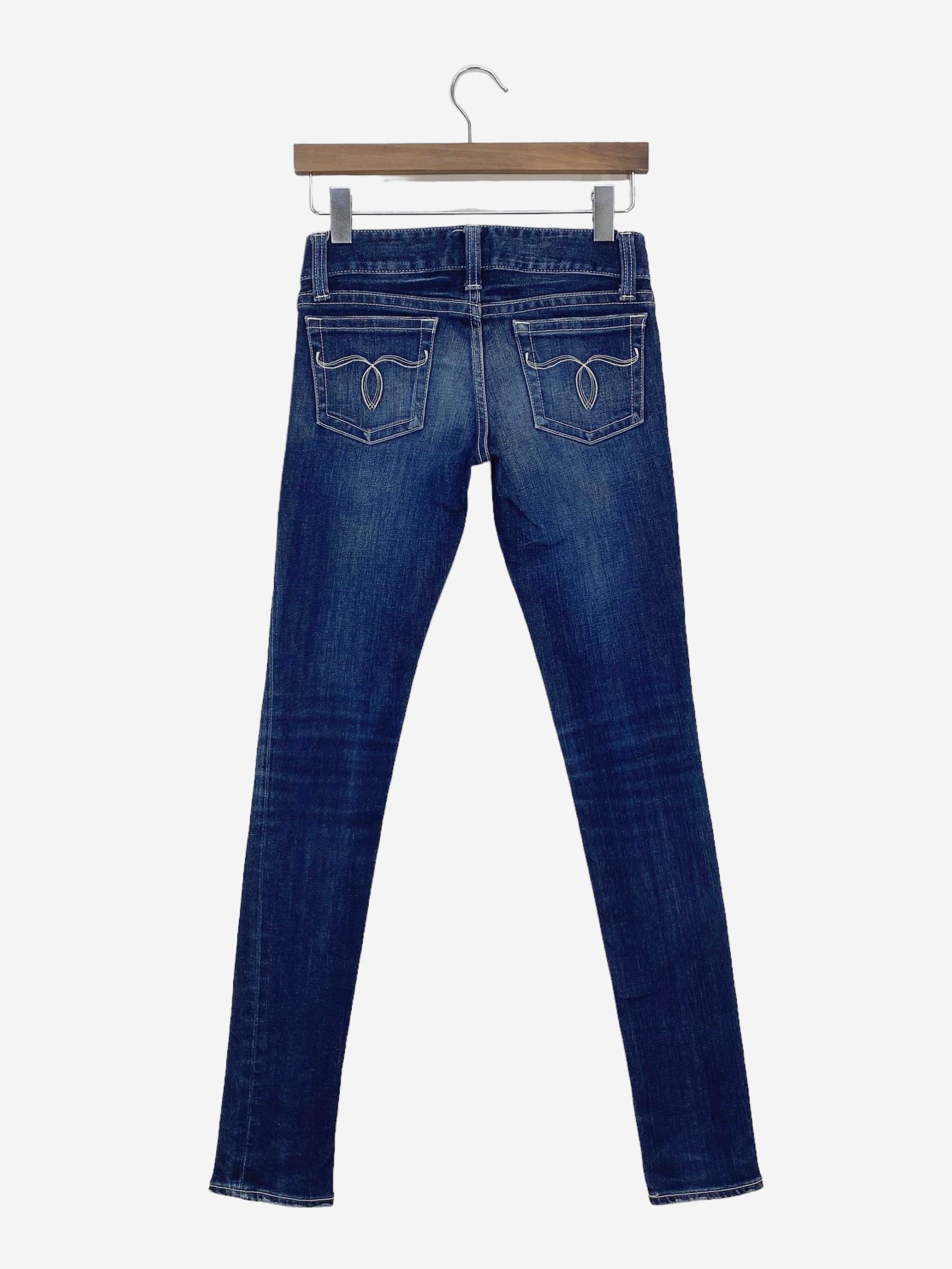 image of Moussy Japanese Slim Jeans Skinny Pants in Blue, Women's (Size 24)