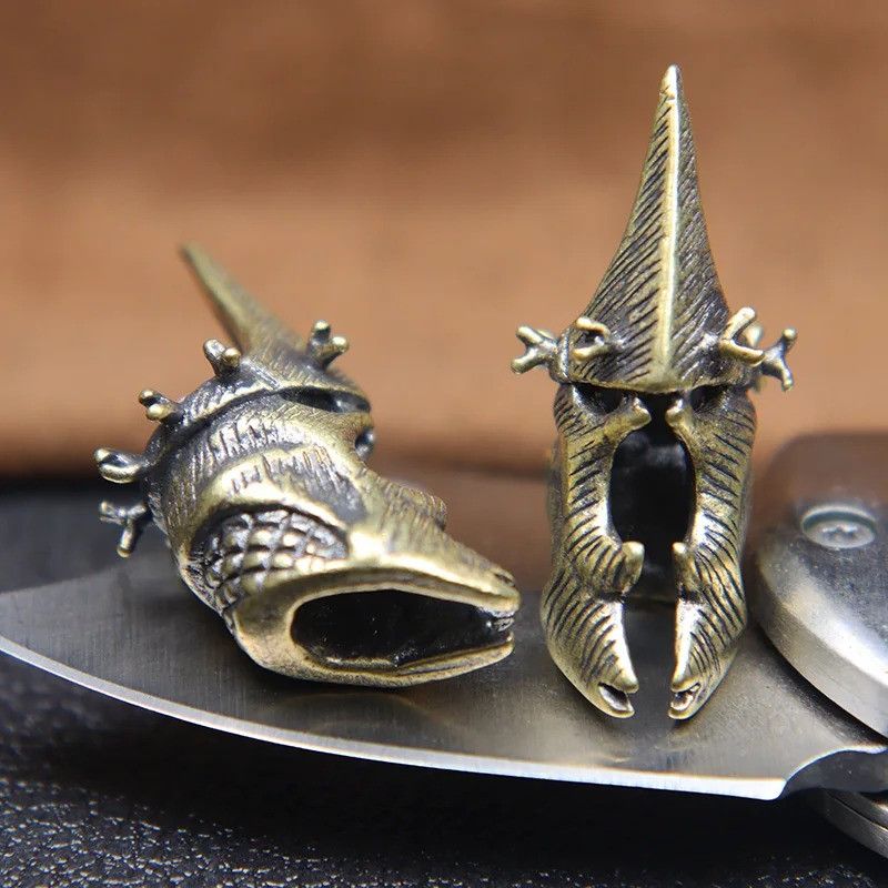 Handmade 2Pcs Elk Helmet Knife Beads Paracord Bead Zipper Umbrella Size ONE SIZE - 4 Thumbnail