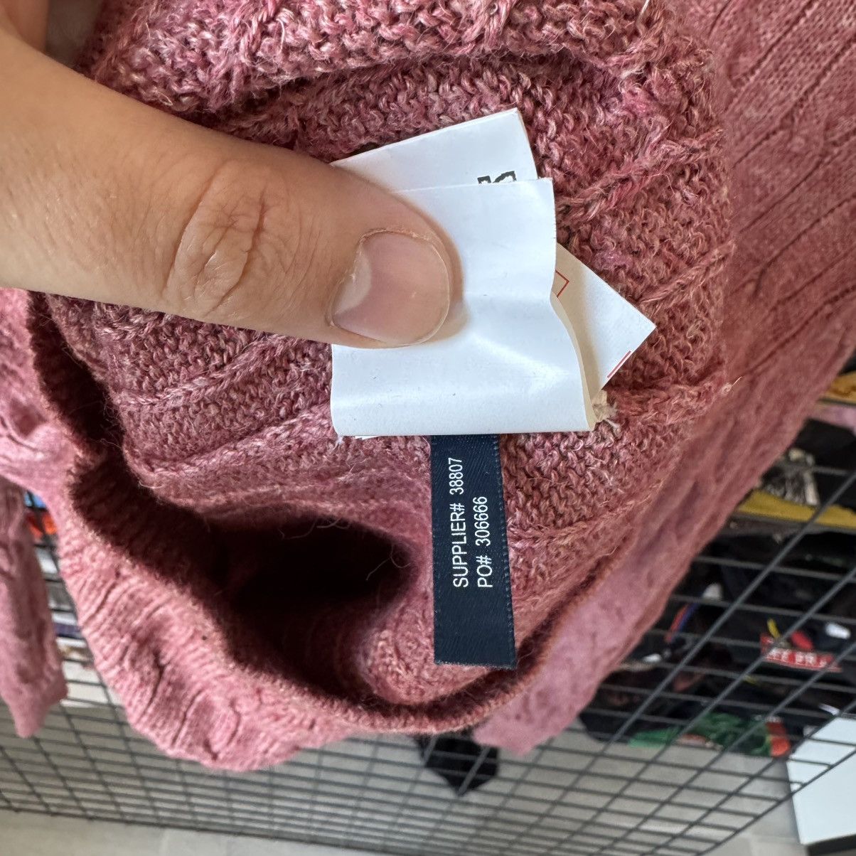 Polo Ralph Lauren Vintage Polo Ralph Lauren Cable Knit V-neck Pink Sweater Size S / US 4 / IT 40 - 9 Thumbnail