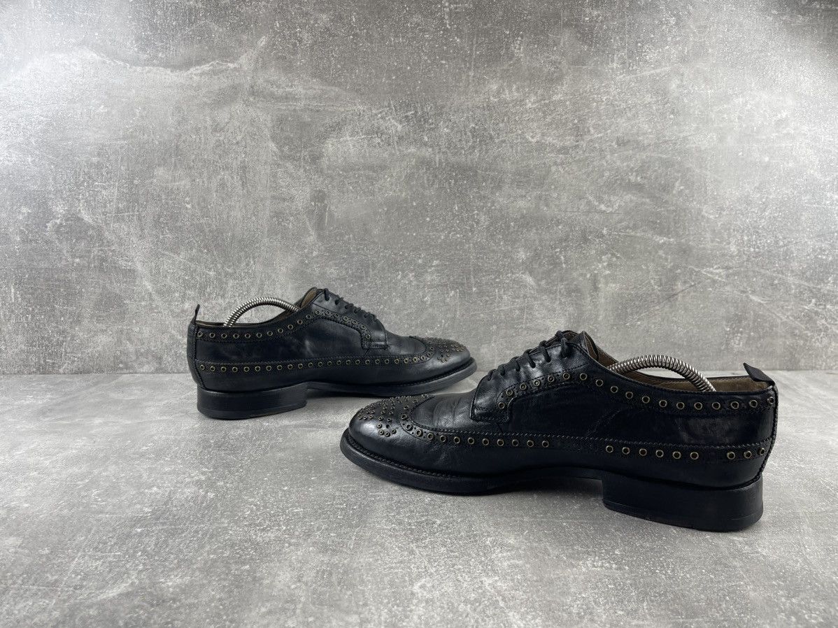 Genuine Leather Sartori Gold Studded Brogue Leather Avant Garde Italy Shoes Size US 10 / EU 43 - 5 Thumbnail