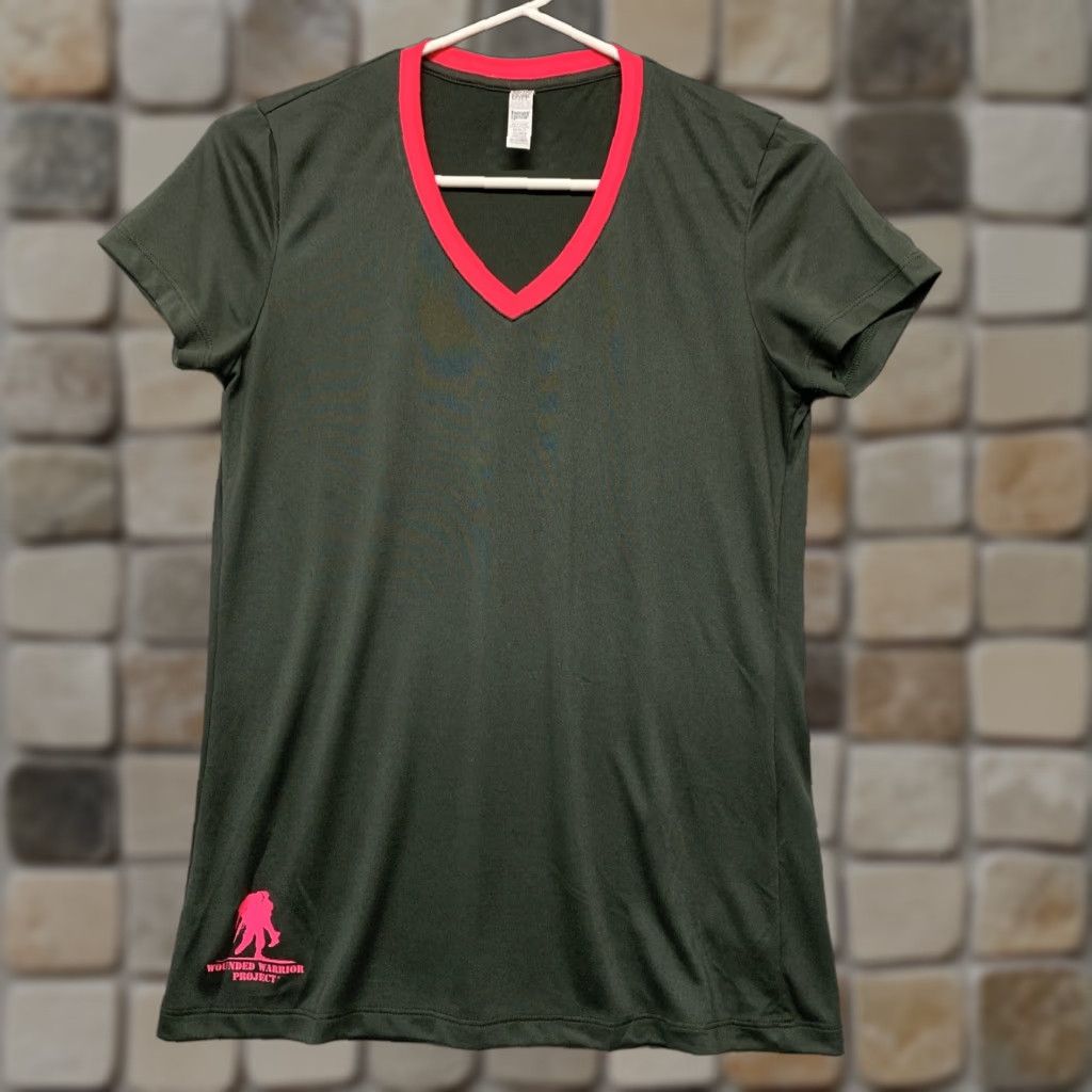 Vintage Heat Gear Womens Top Short Sleeve Gray Pink XS Wounded Warrior Project Loose Fit T-Shirt Size XS / US 0-2 / IT 36-38 - 1 Thumbnail