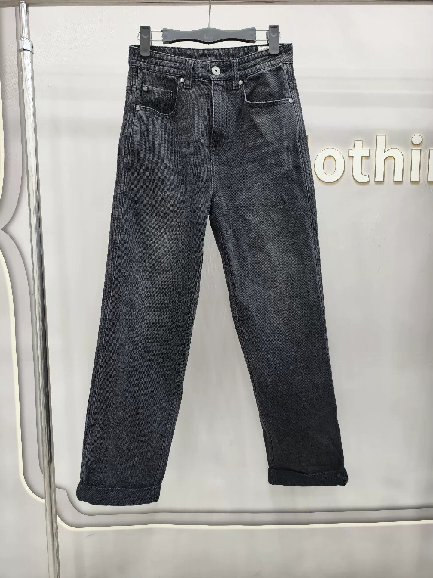 Brunello Cucinelli Brunello Cucinelli Gray Loose Fit Jeans Size US 34 / EU 50 - 1 Thumbnail