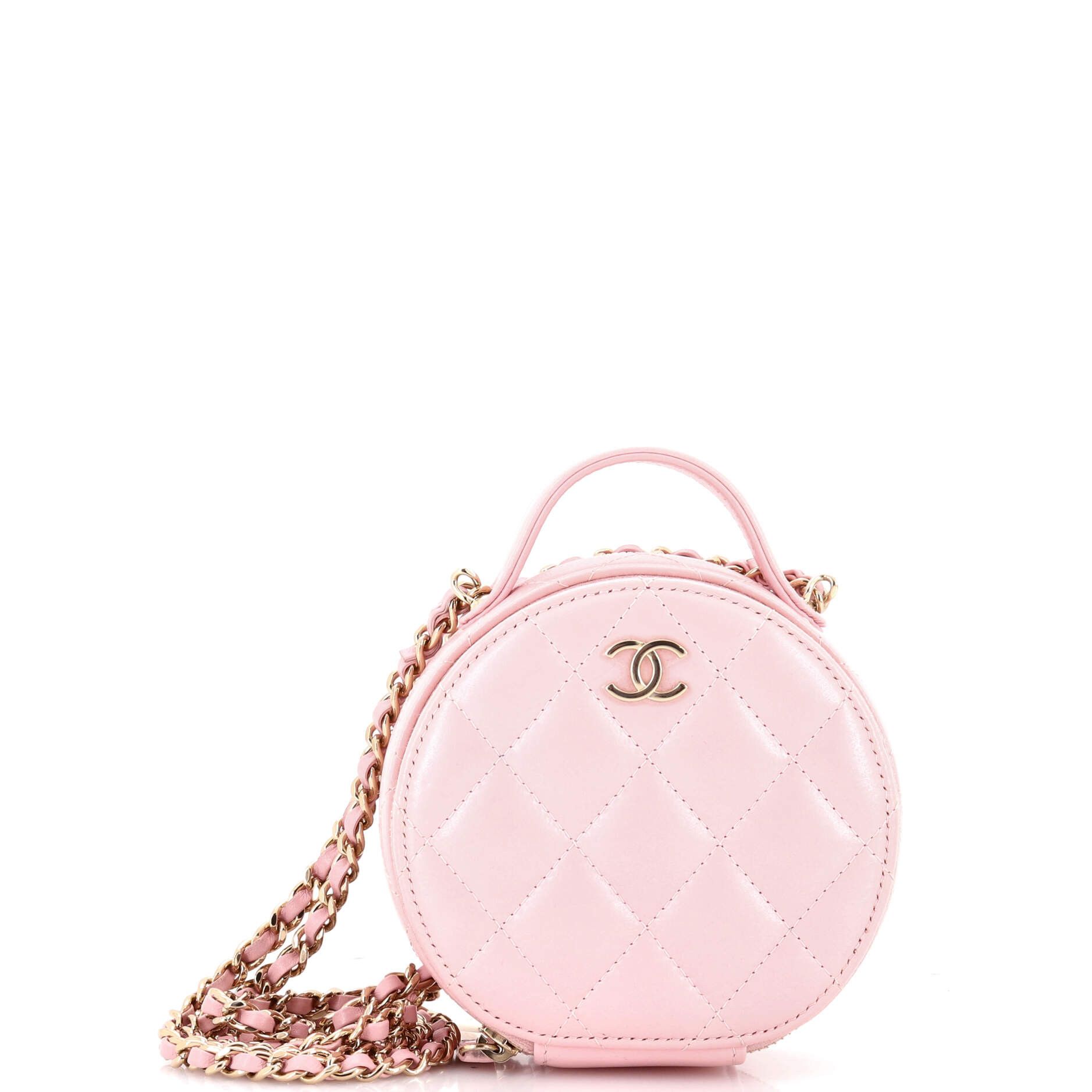 Chanel Handle with Care Round Vanity Case with Chain Size ONE SIZE - 1 Thumbnail