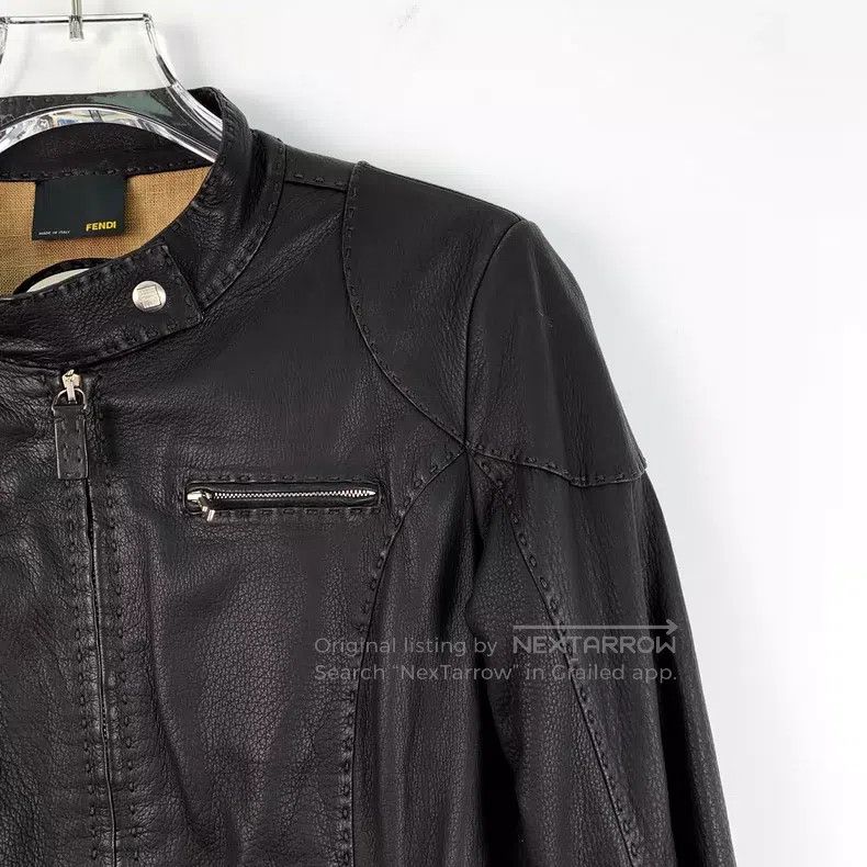 Fendi Fendi Black zipper leather jacket Size XS / US 0-2 / IT 36-38 - 3 Thumbnail
