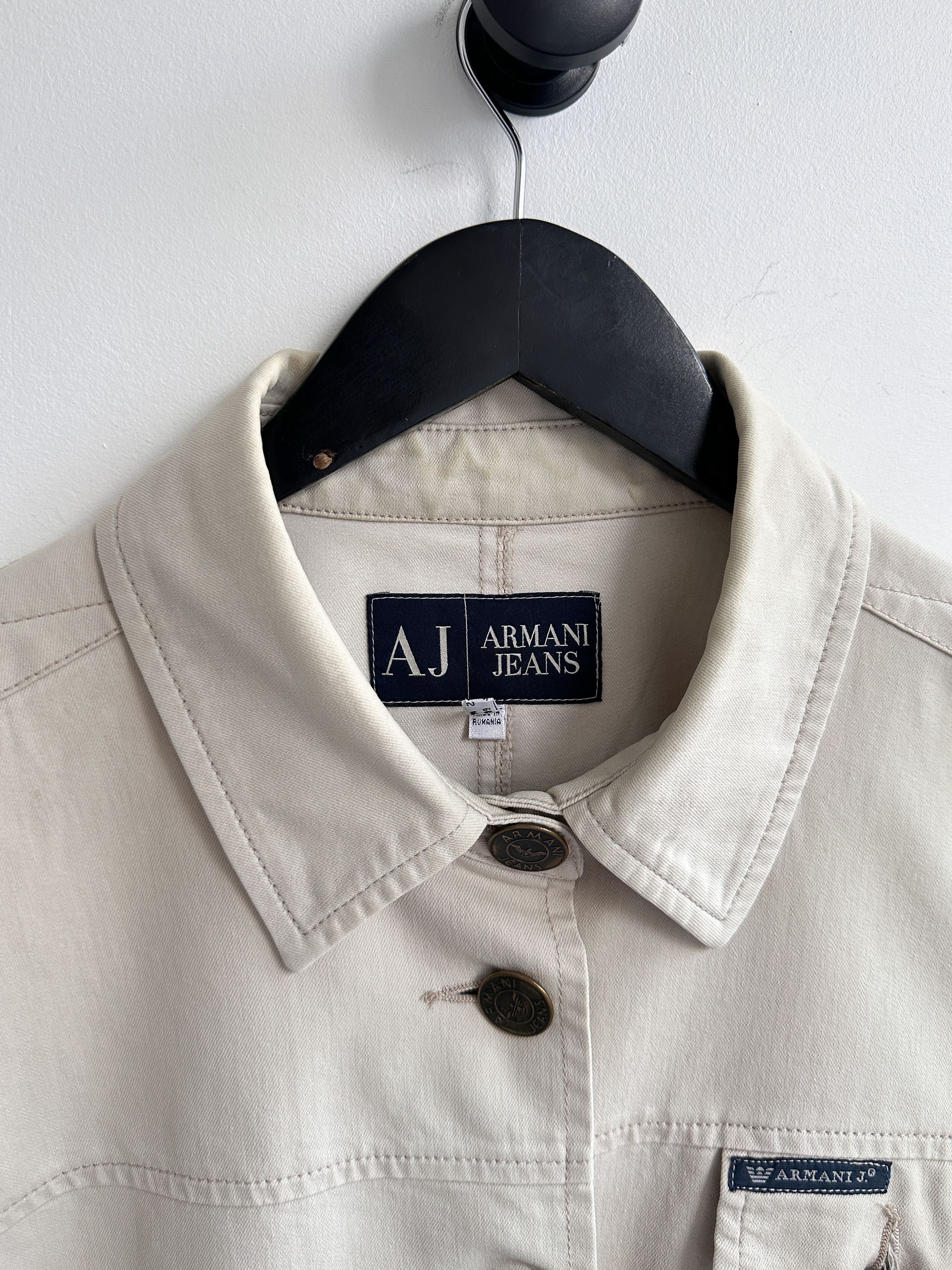Armani Armani Jeans Cream Jacket Size XL / US 12-14 / IT 48-50 - 9 Thumbnail