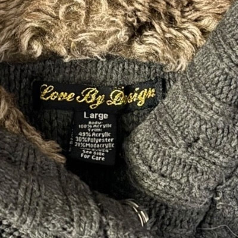 Other Love by Design Sleeveless Hoodie Large Fur Hood Snap Chic Size L / US 10 / IT 46 - 2 Thumbnail