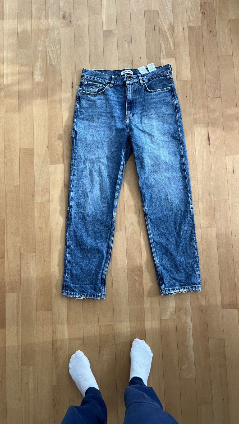 Tommy Hilfiger Vintage Tommy Jeans Denim Pants Light Wash Baggy Y2K Jeans Size US 31 - 1 Thumbnail