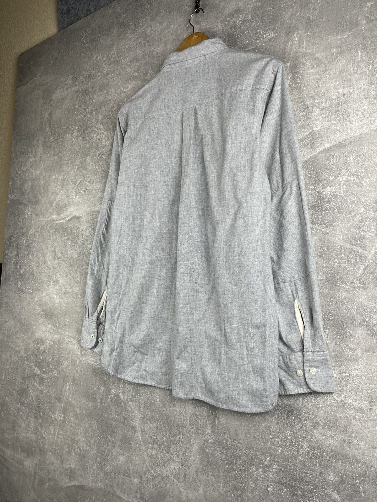 Universal Works Universal Works Brushed Herringbone Shirt Grey Cotton Size US M / EU 48-50 / 2 - 7 Thumbnail