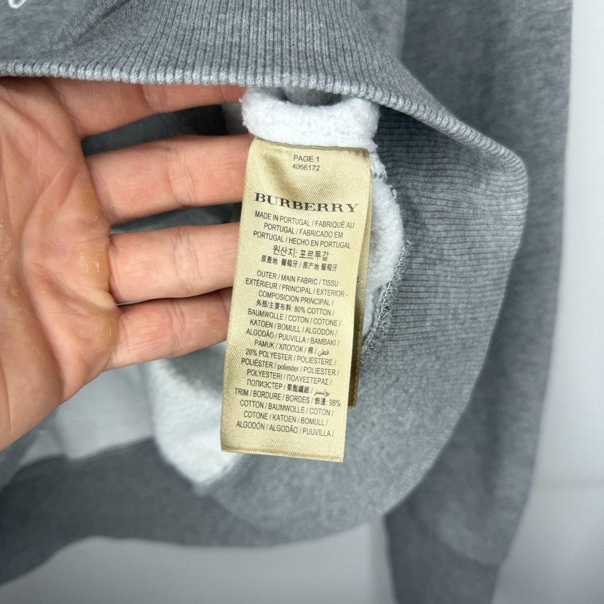 Burberry Burberry Gray Sweatshirt Spellout Logo Size M / US 6-8 / IT 42-44 - 7 Thumbnail