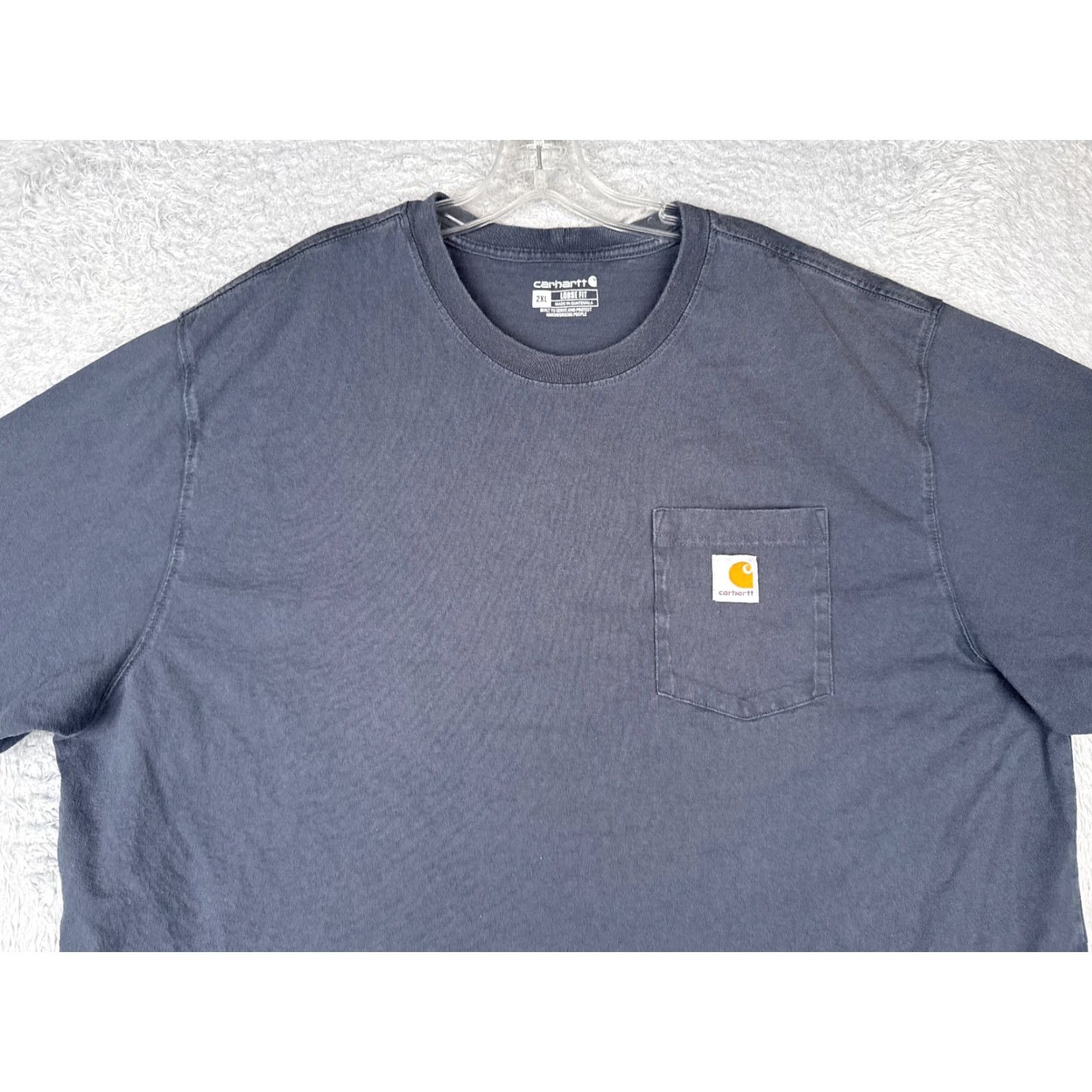 Carhartt Carhartt Shirt Mens 2XL XXL Blue Short Sleeve Crew Pocket Cotton K87 Workwear Size US XXL / EU 58 / 5 - 4 Thumbnail