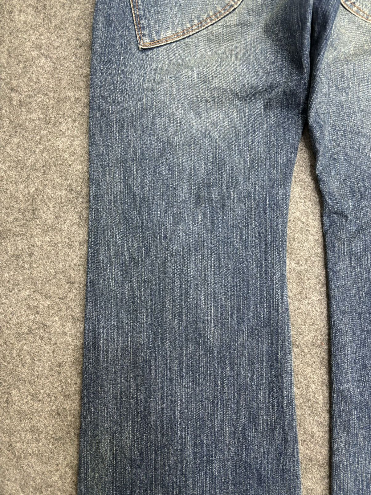 Japanese Brand 💥Flare💥Vintage 90s Blue Way Paint Minimalist Denim F522 Size US 32 / EU 48 - 13 Thumbnail