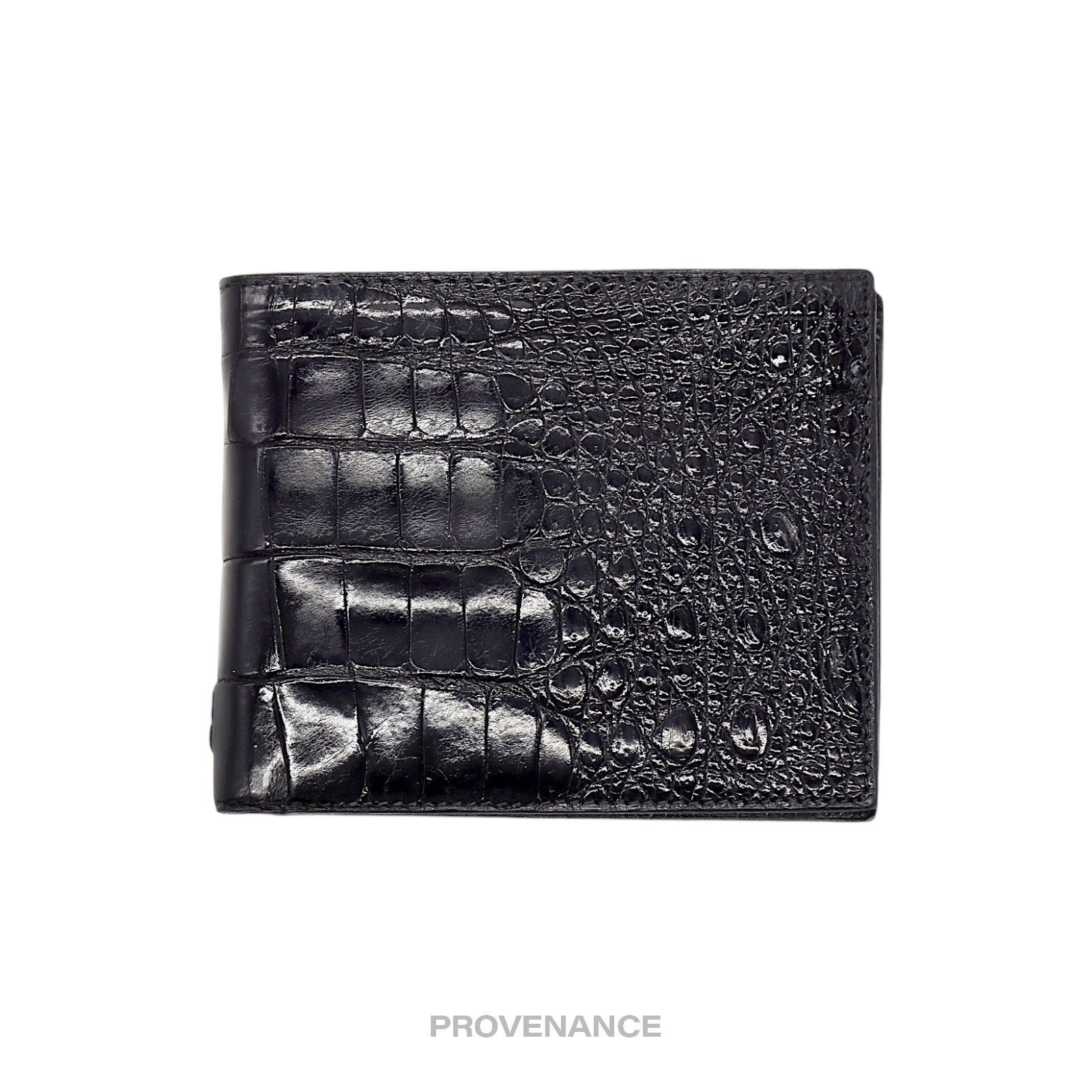 Celine 🔴 Celine 5CC Bifold Wallet - Black Crocodile Leather Size ONE SIZE - 1 Thumbnail