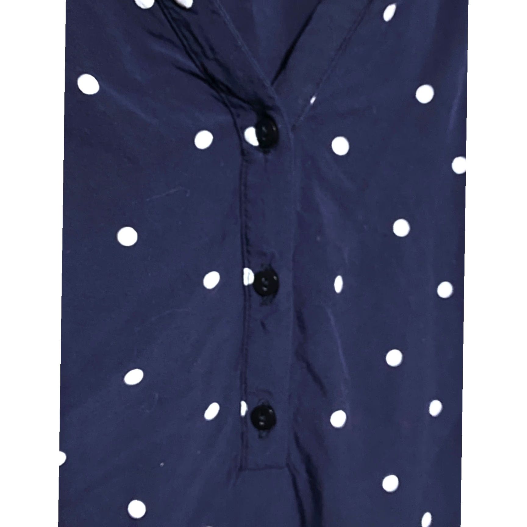 Old Navy Old Navy Polka Dot Navy White Popover Blouse Womens L Career Lagenlook Nautical Shirt Ladies L Navy White Polka Dot Popover Blouse Womens L Size L / US 10 / IT 46 - 3 Thumbnail
