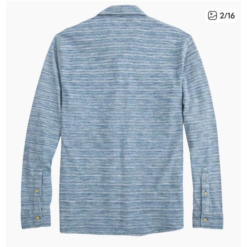 johnnie-O Johnnie-o Men's Peterman Heavy Cotton Shacket in Indigo, M Size US M / EU 48-50 / 2 - 3 Thumbnail