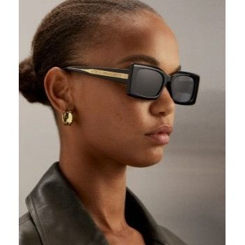 Stella McCartney Stella McCartney SC40065I 01A Sunglasses Black Rectangle Size ONE SIZE - 4 Thumbnail