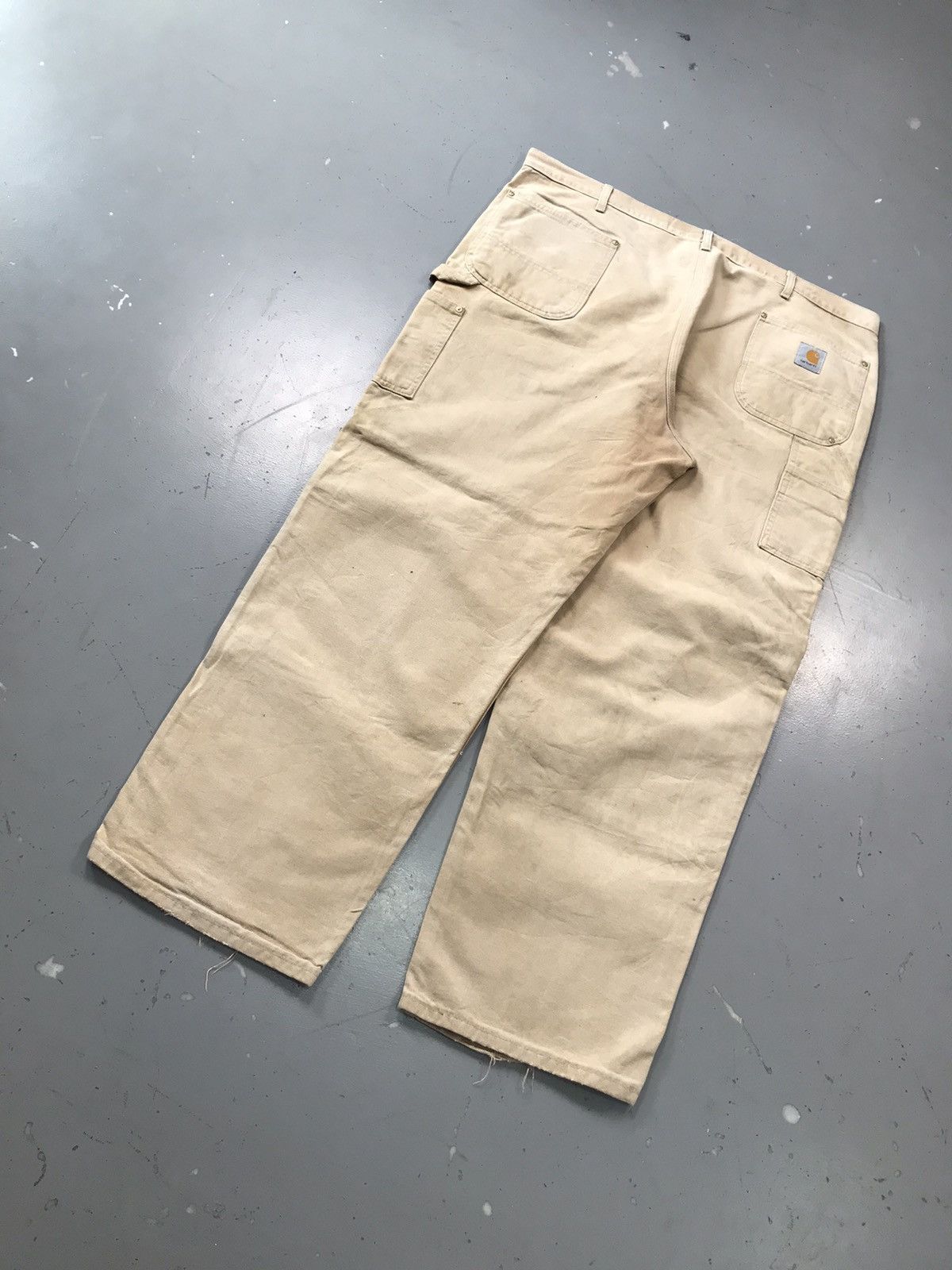 Carhartt Vintage sunfade Carhartt B01 BRN double knee workwear denim Size US 44 / EU 60 - 11 Thumbnail