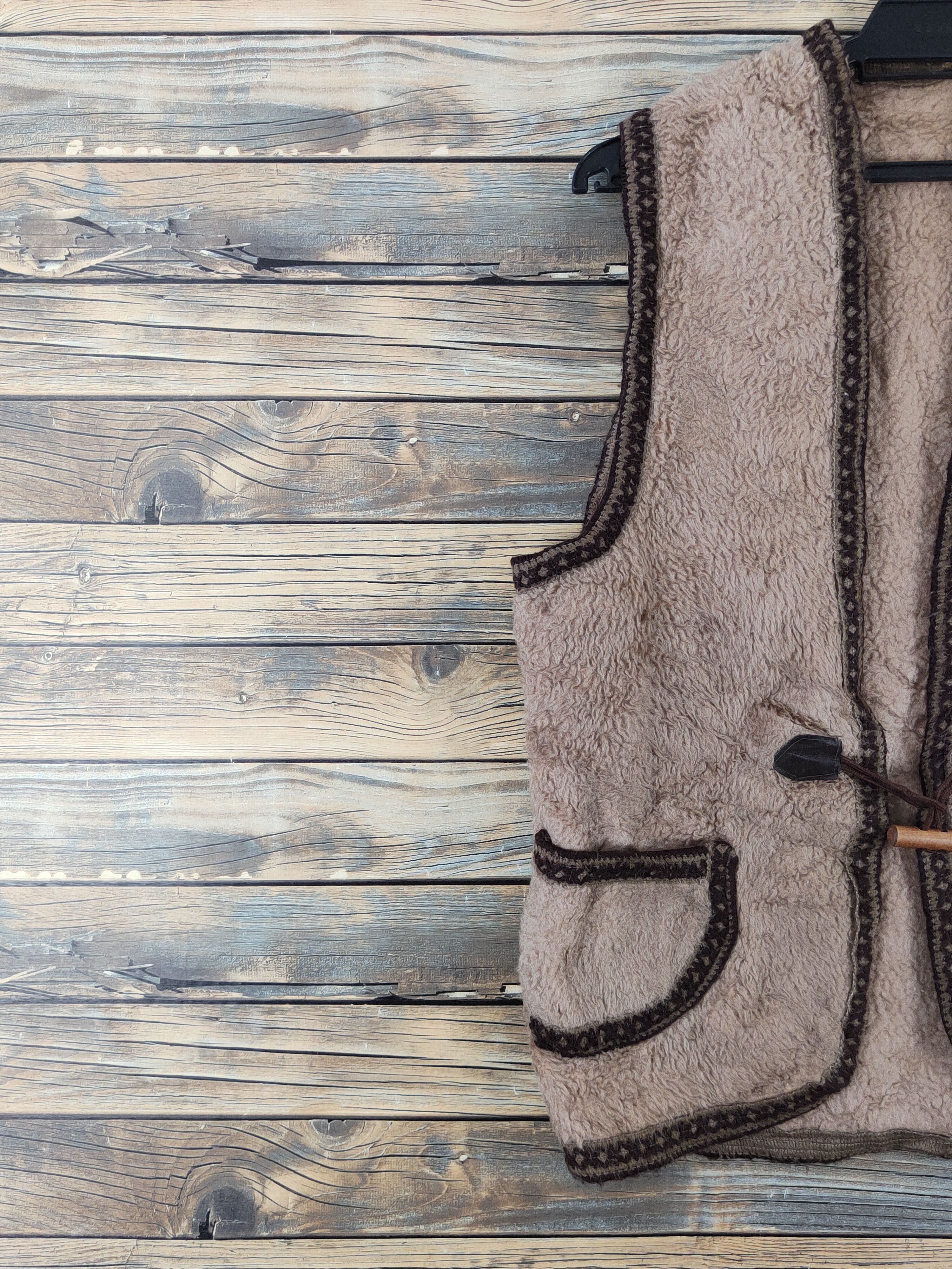 Japanese Brand × Vintage Vintage Japanese Brand Brown Fur Faux Toggle Vests Size S / US 4 / IT 40 - 3 Thumbnail