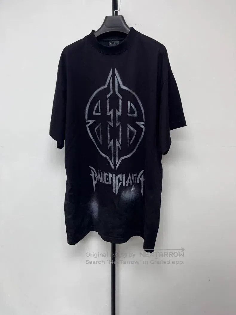 Balenciaga Balenciaga Logo Printed Short Sleeve Round Neck T-Shirt Size US S / EU 44-46 / 1 - 1 Thumbnail